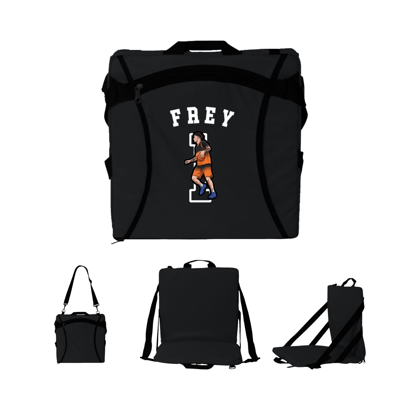 Folding Stadium Seat — Shirsey Arch in Black