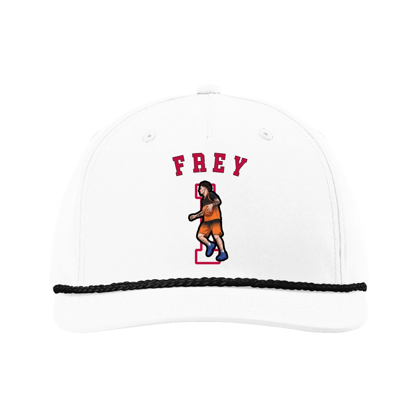 Five-Panel Classic Rope Cap — Shirsey Arch in White