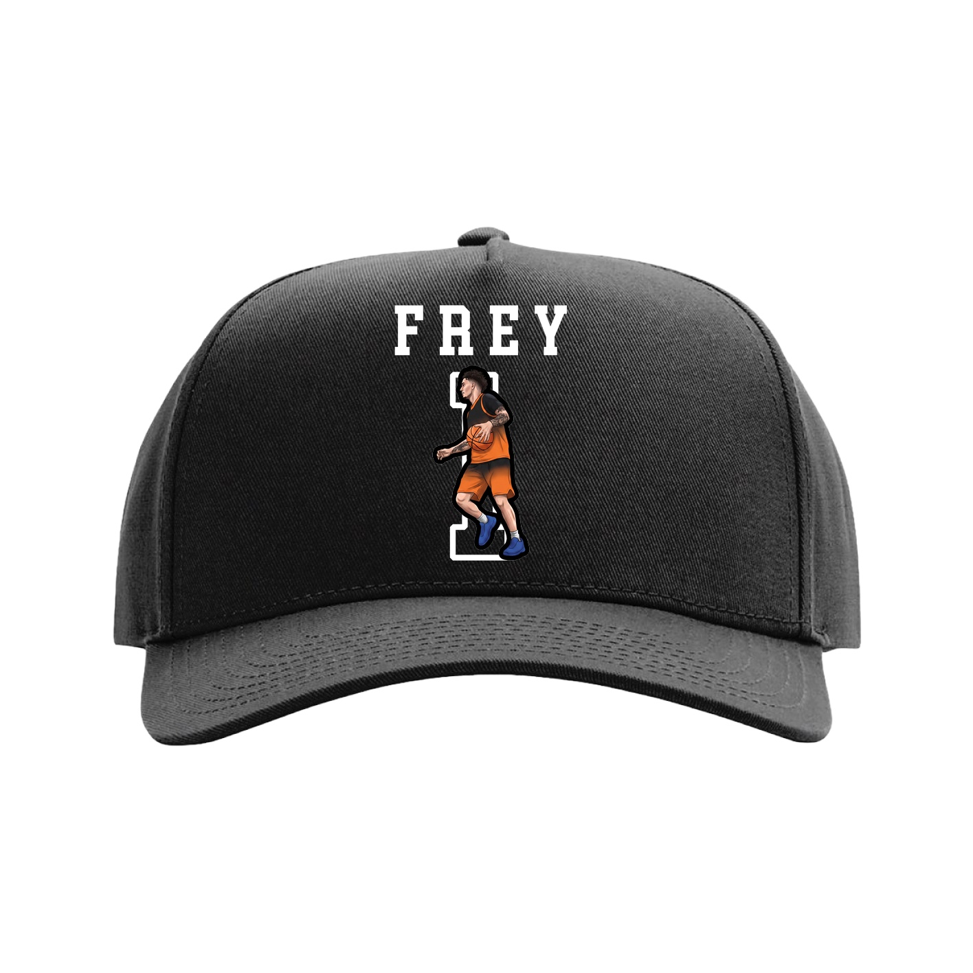 Full Fabric Five-Panel Champ Cap — Shirsey in Black