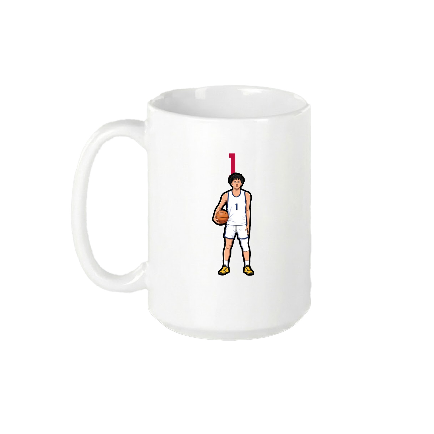 15oz Coffee Mug — Number Top in White