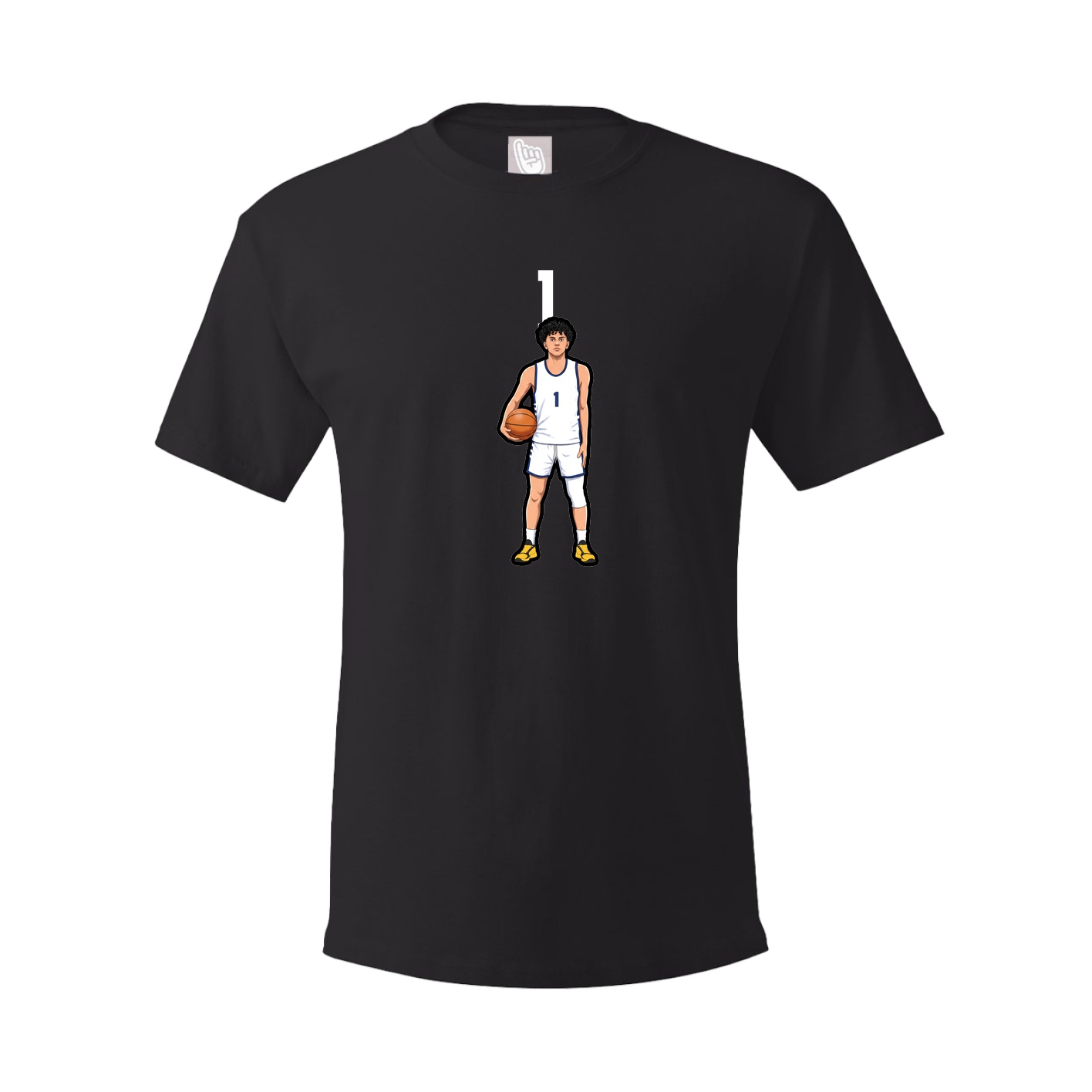 Youth Tee — Number Top in Black