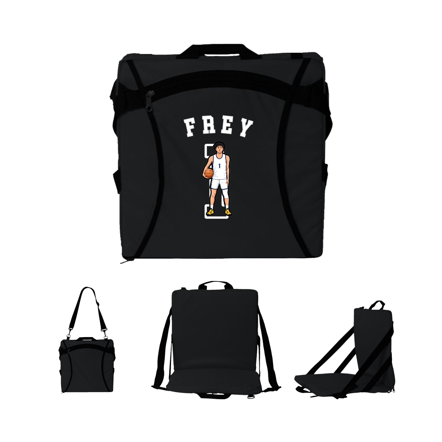 Folding Stadium Seat — Shirsey Arch in Black