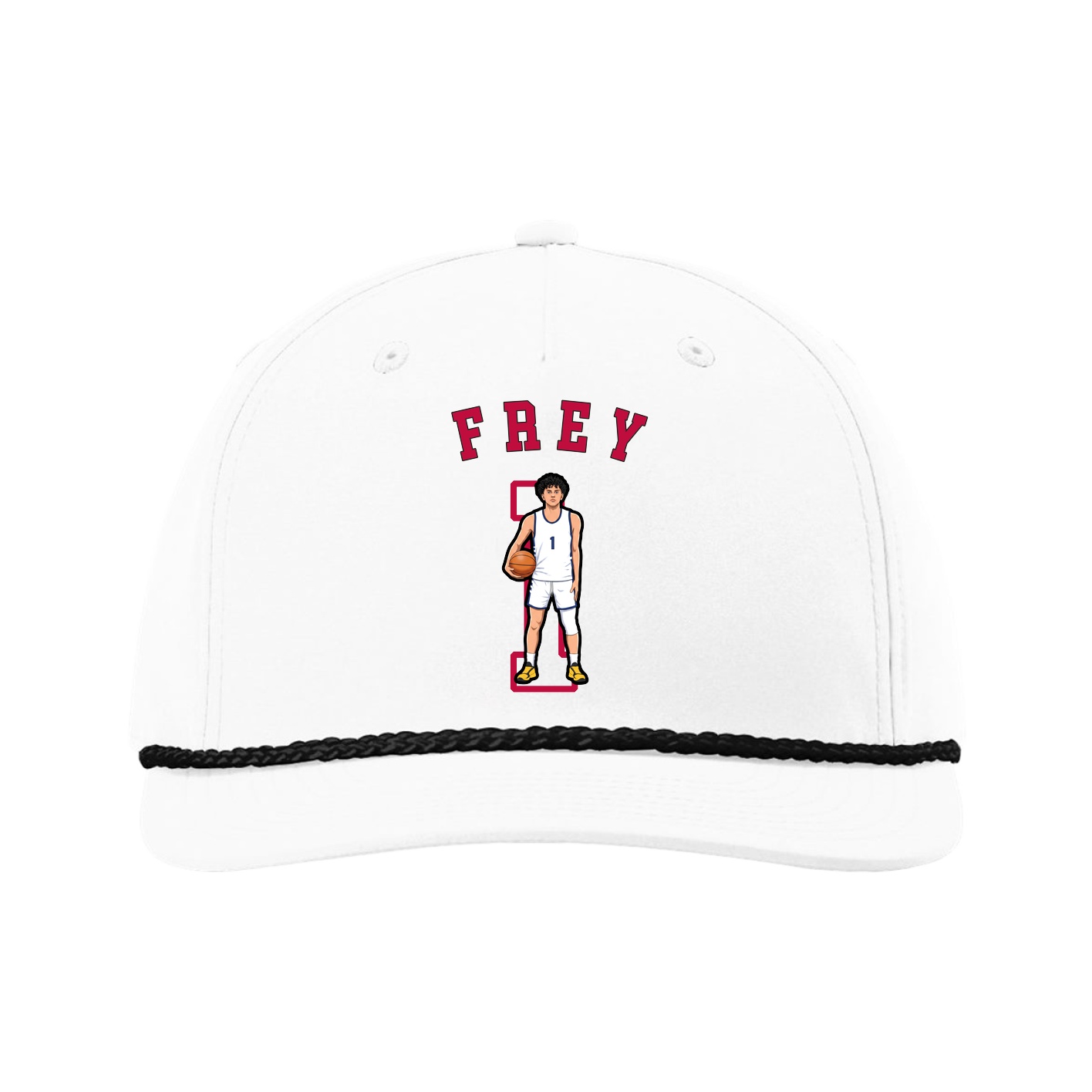 Five-Panel Classic Rope Cap — Shirsey Arch in White