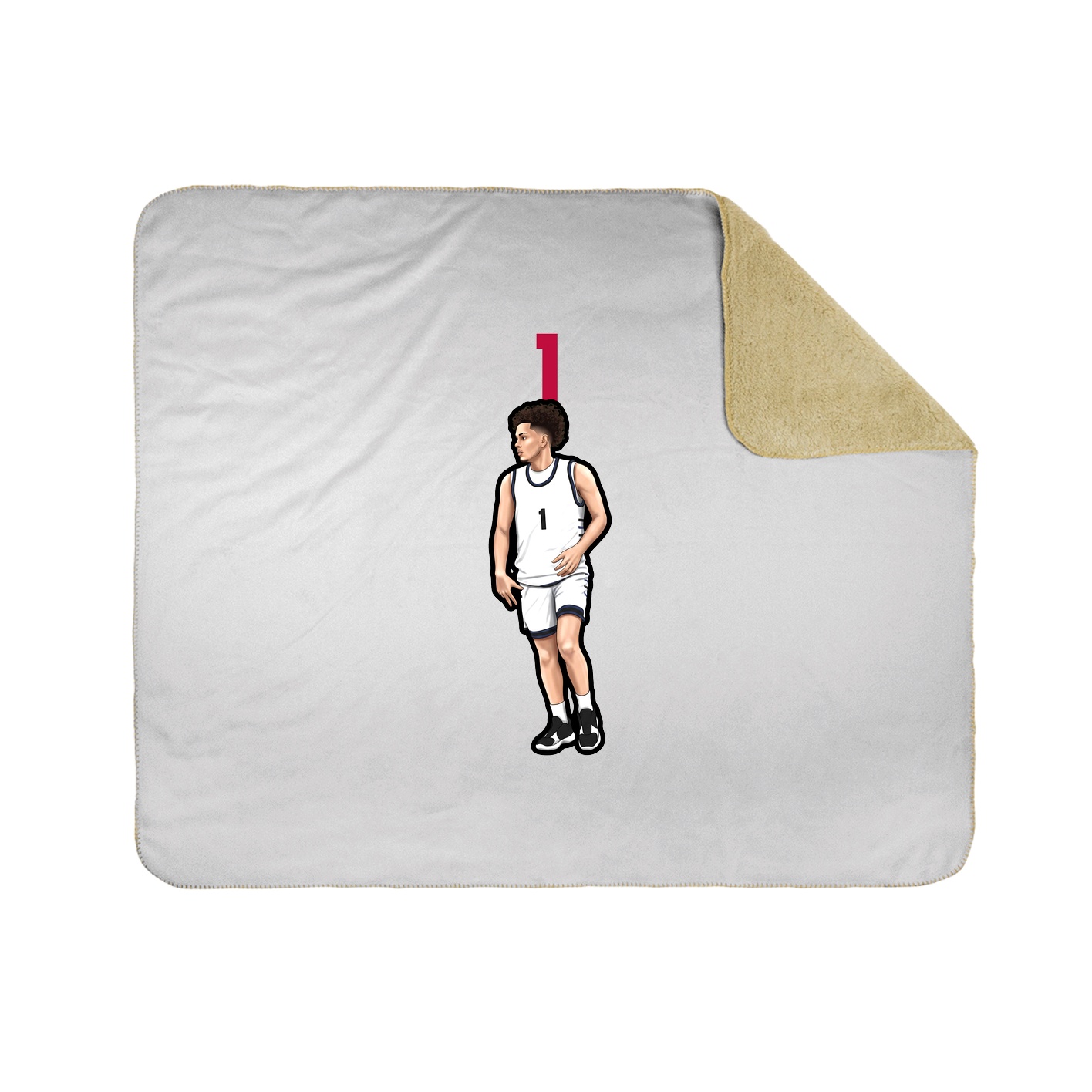 Throw Blanket — Number Top in White