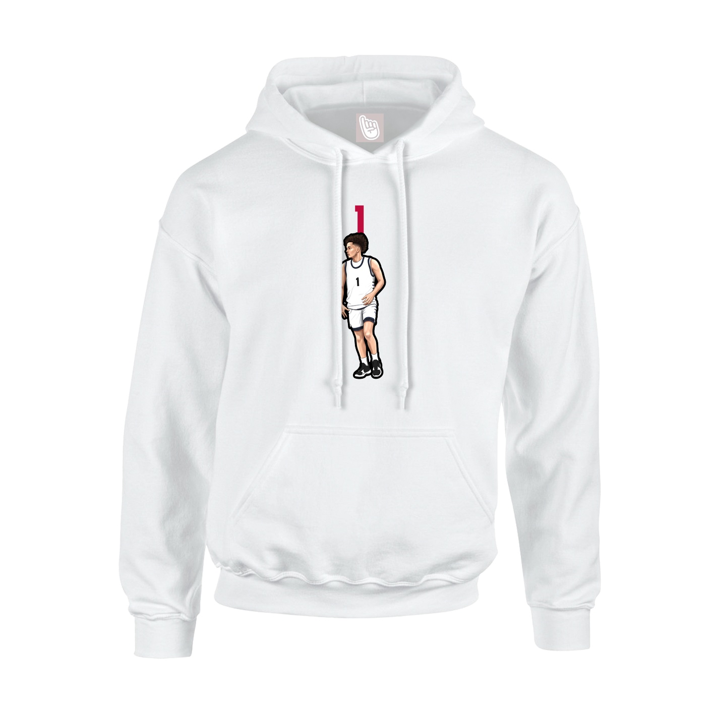 Hoodie — Number Top in White