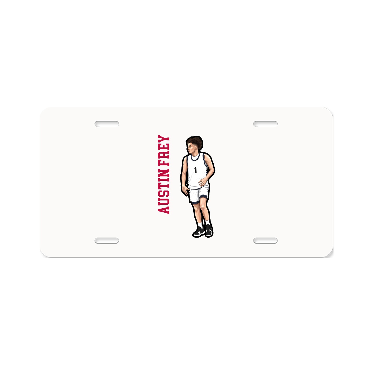 License Plate — Name Vertical in Classic