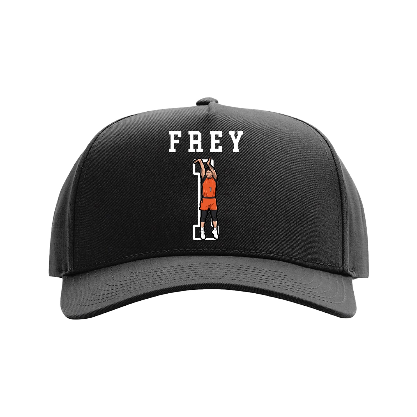 Full Fabric Five-Panel Champ Cap — Shirsey in Black
