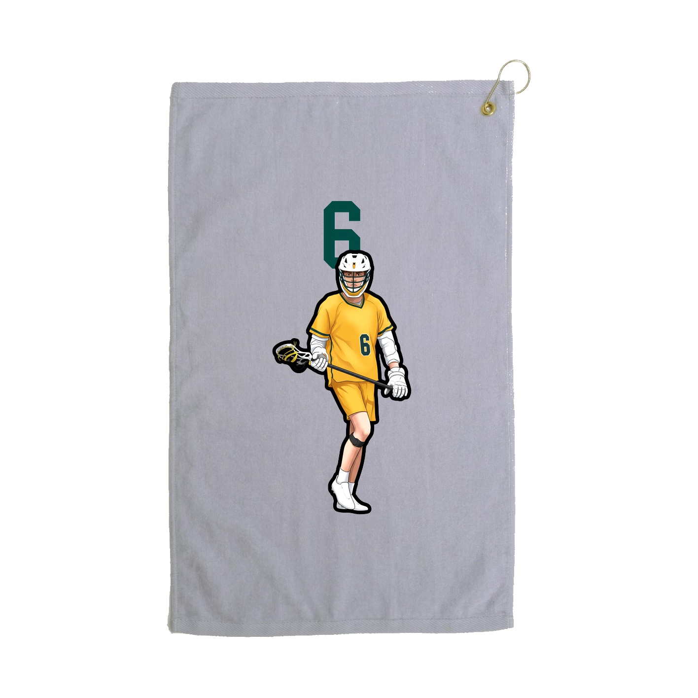 Golf Towel — Number Top in Grey