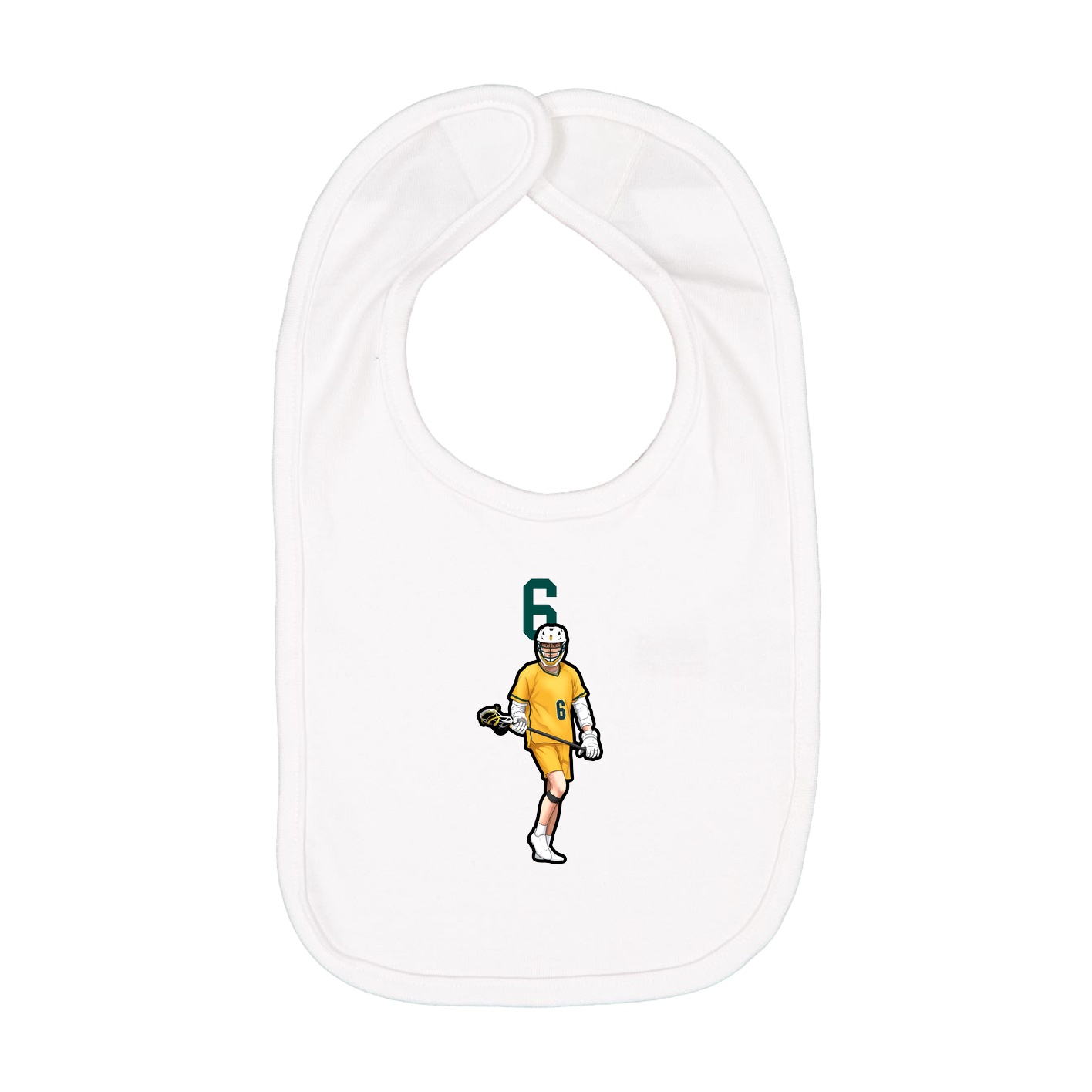 Infant Bib — Number Top in White