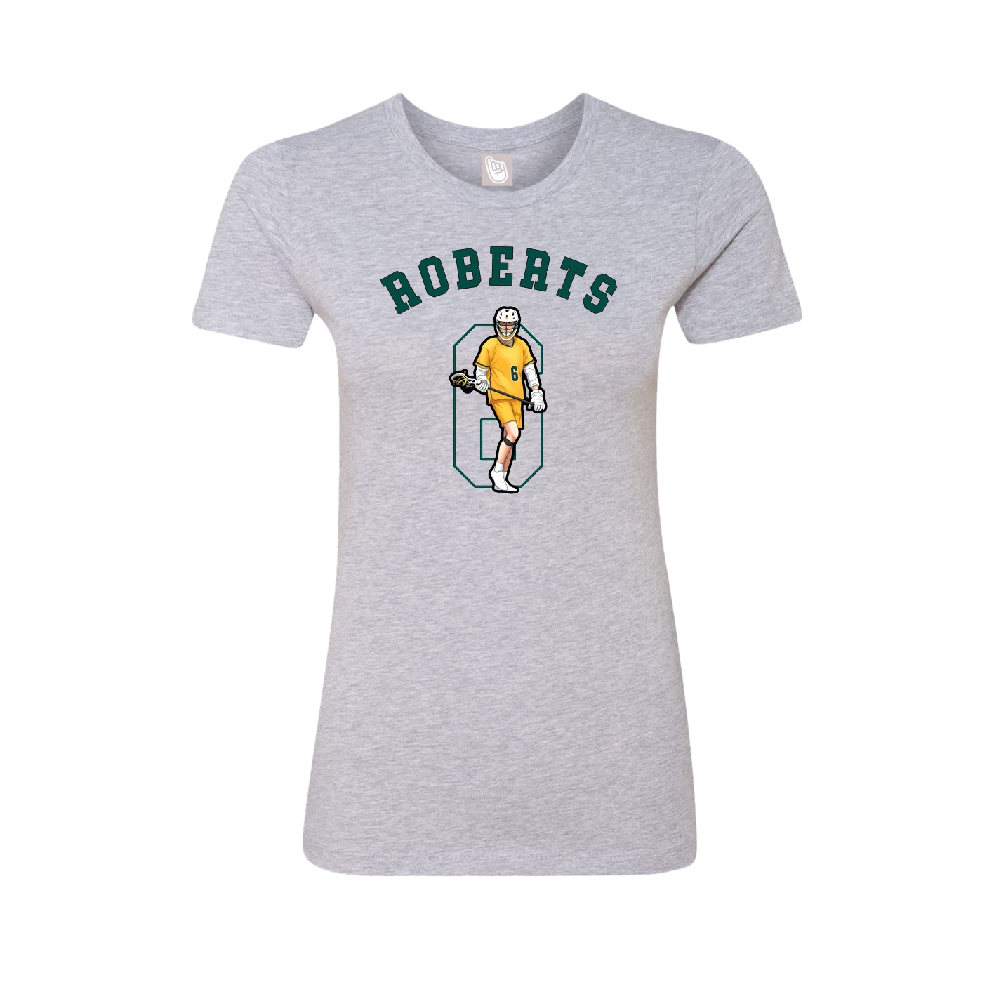 Fitted Women's Tee — Shirsey Arch in Grey