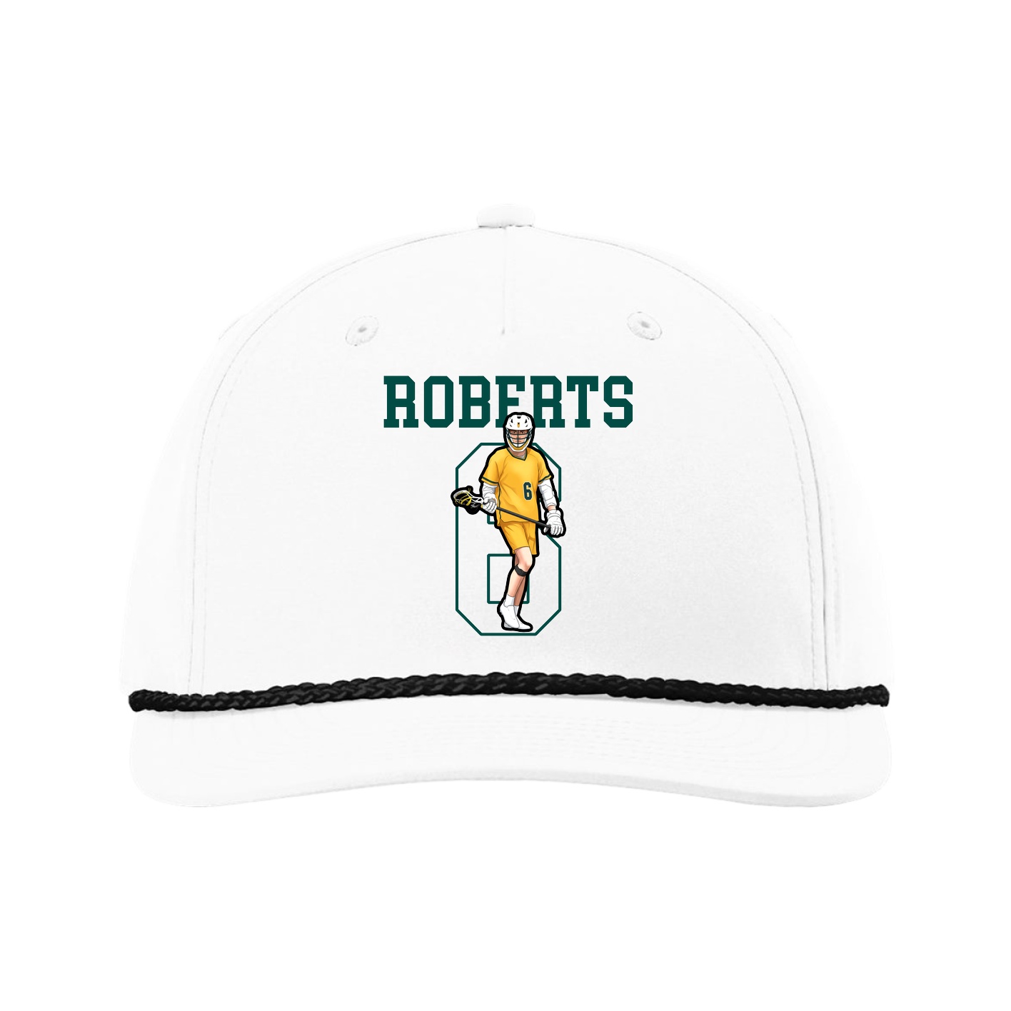 Five-Panel Classic Rope Cap — Shirsey in White