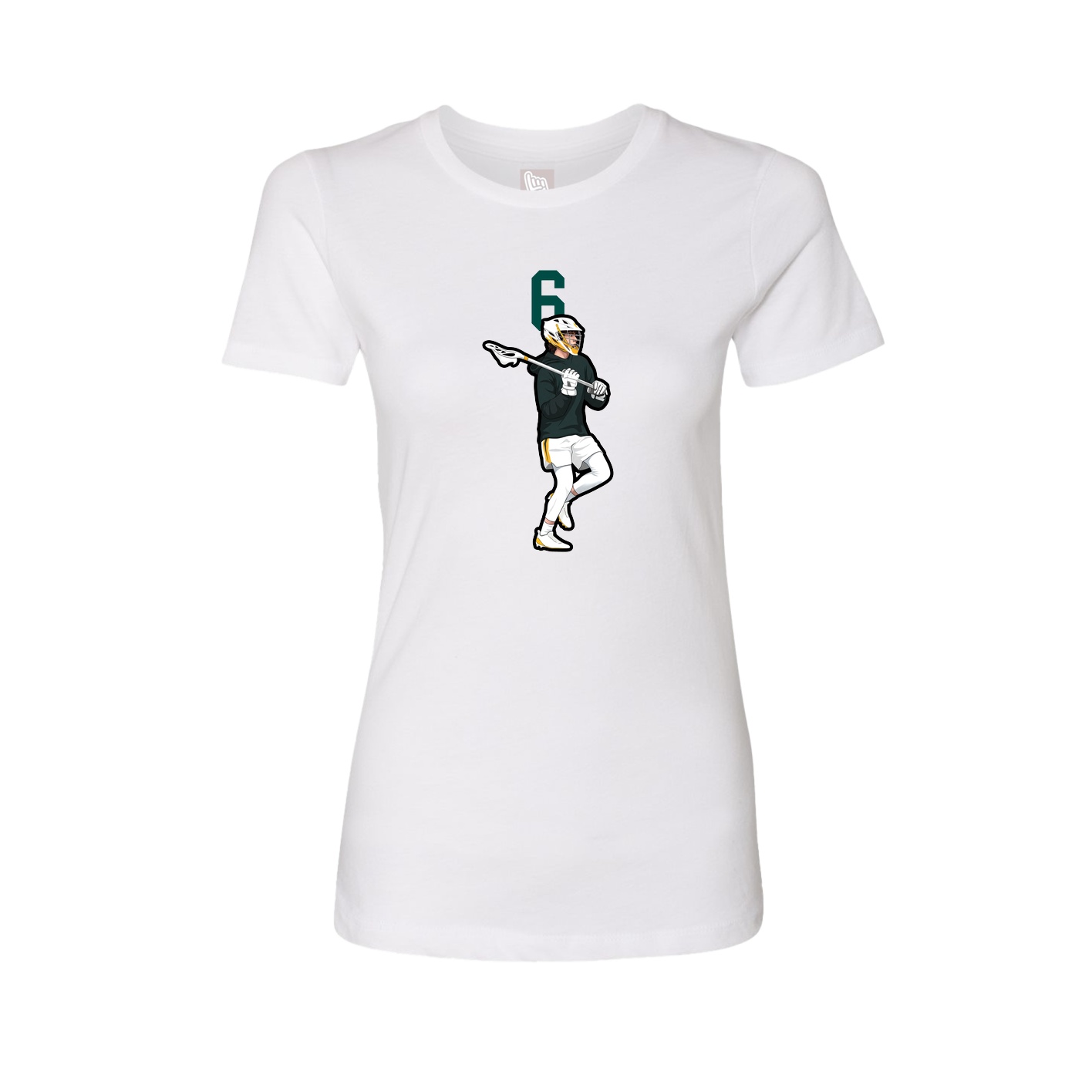 Fitted Women's Tee — Number Top in White