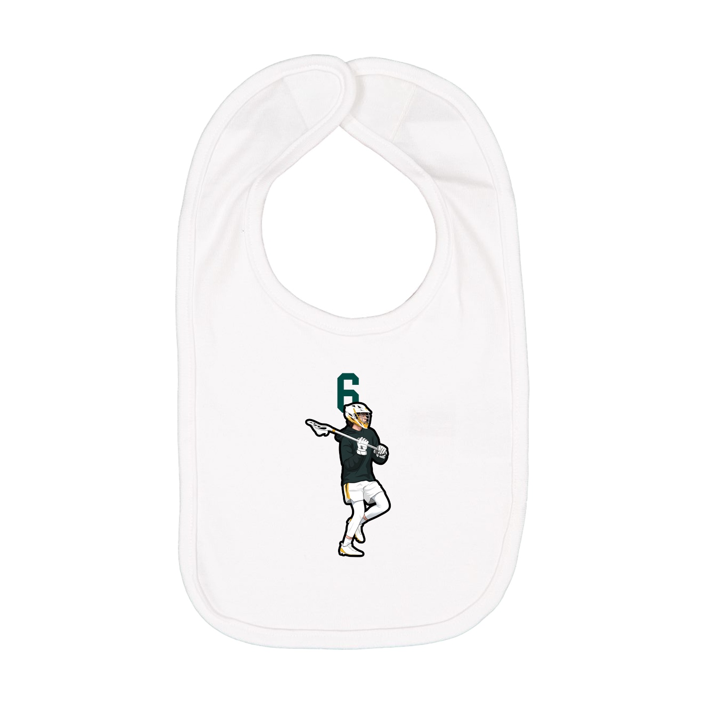Infant Bib — Number Top in White