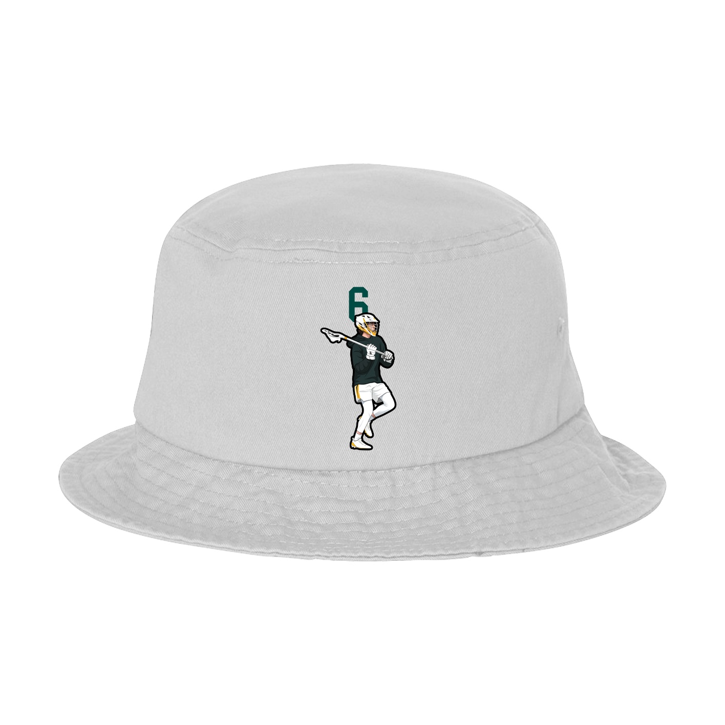 Bucket Cap — Number Top in White