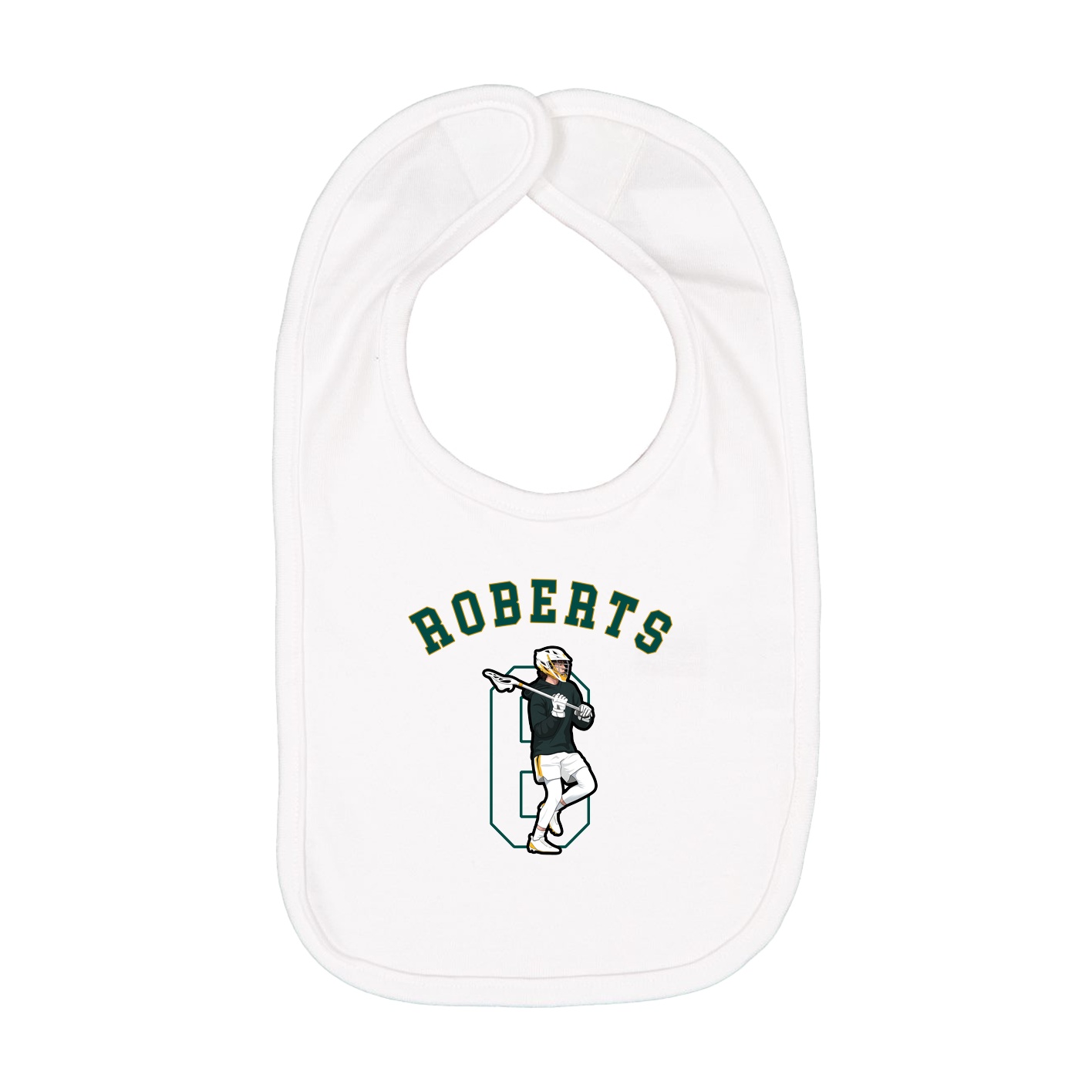 Infant Bib — Shirsey Arch in White