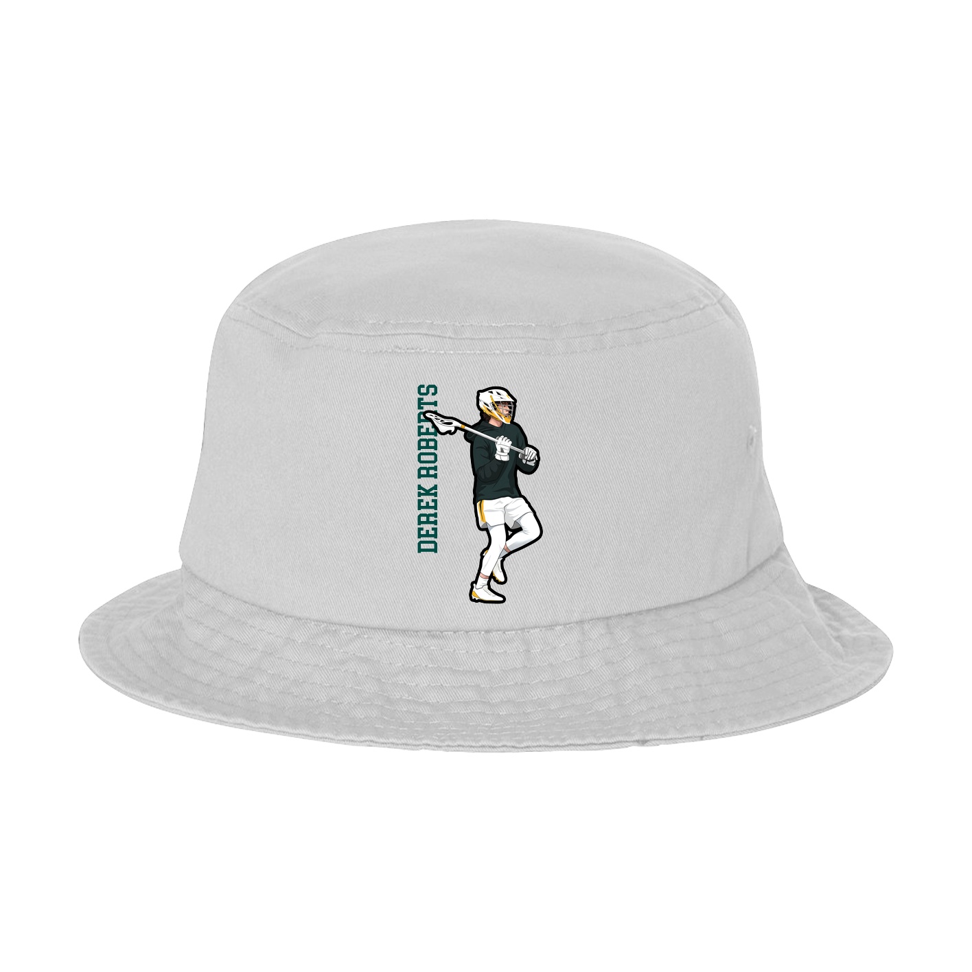 Bucket Cap — Name Vertical in White