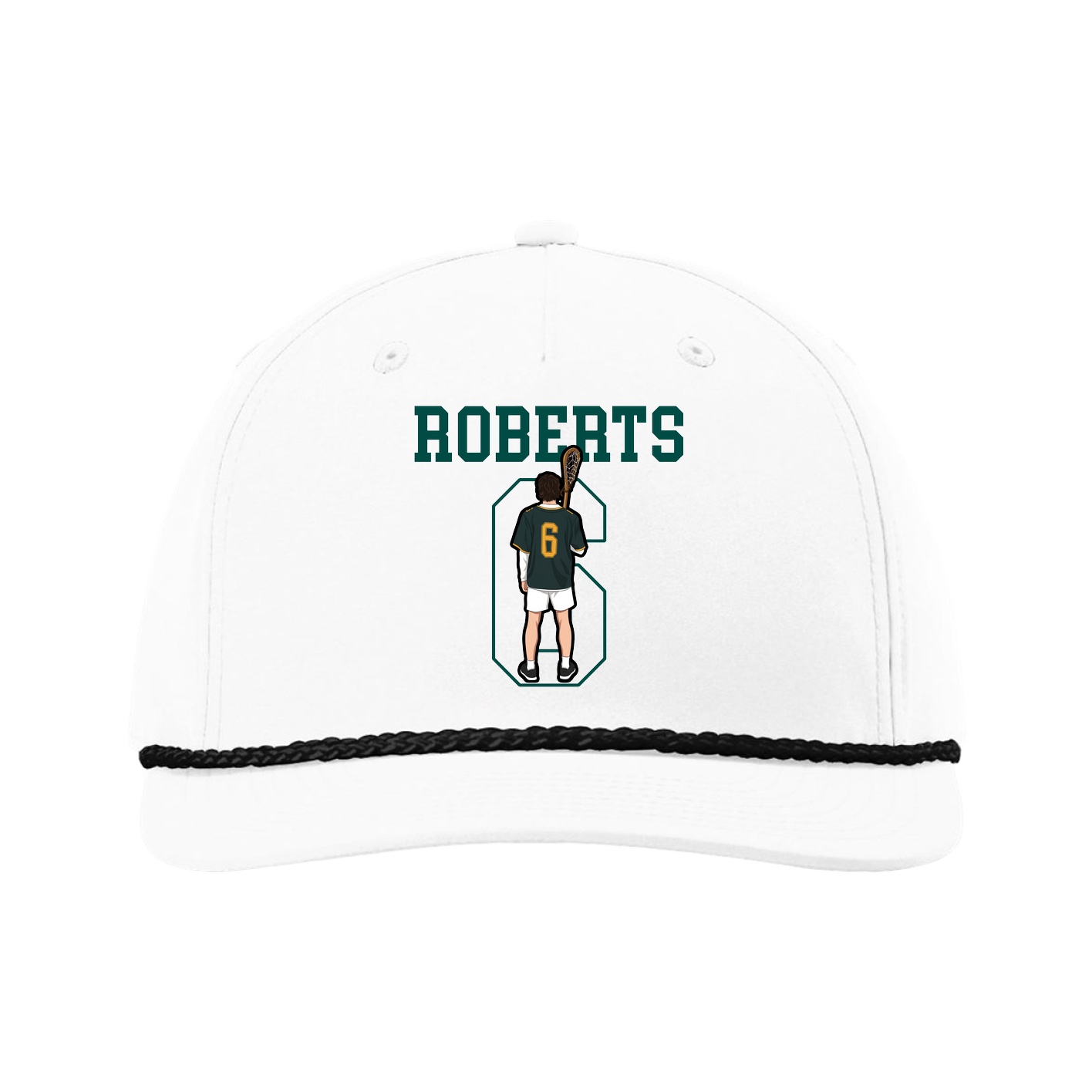 Five-Panel Classic Rope Cap — Shirsey in White