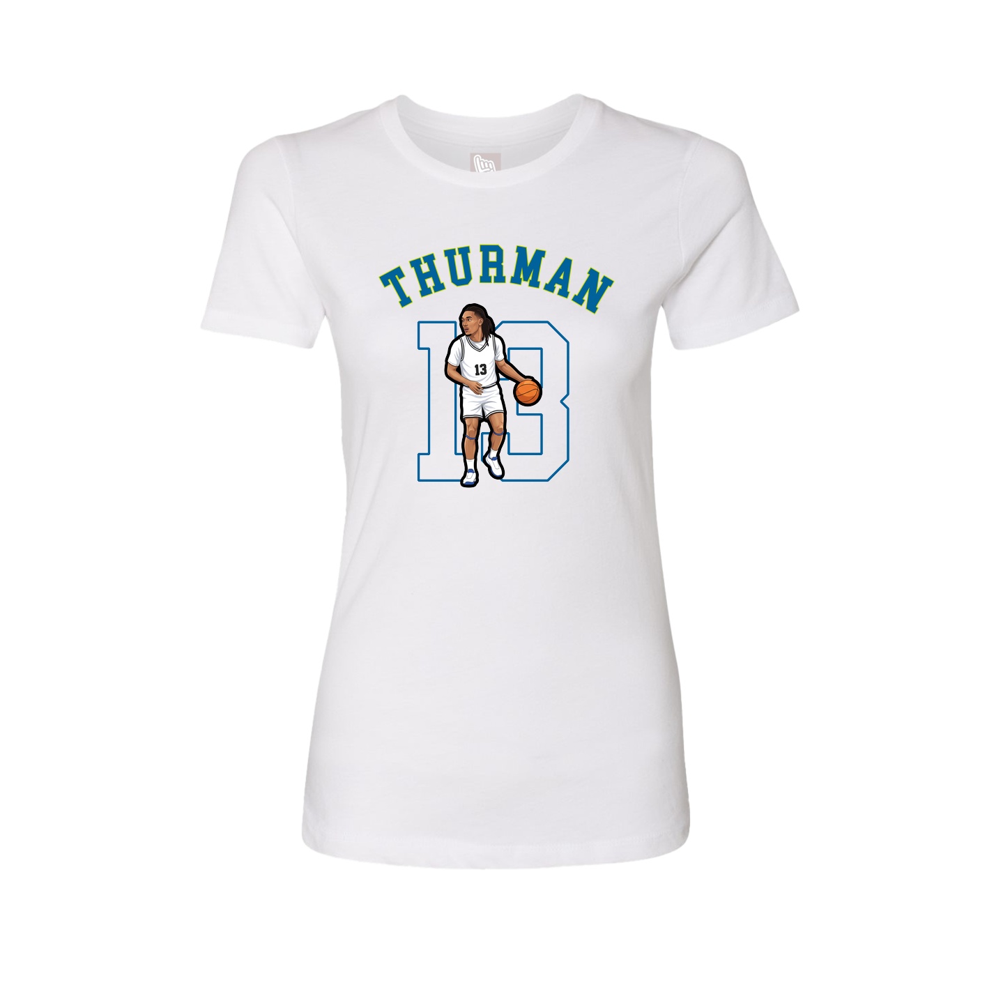 Fitted Women's Tee — Shirsey Arch in White