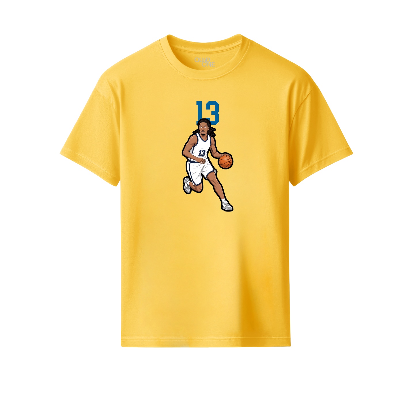 Youth Tee — Number Top in Yellow