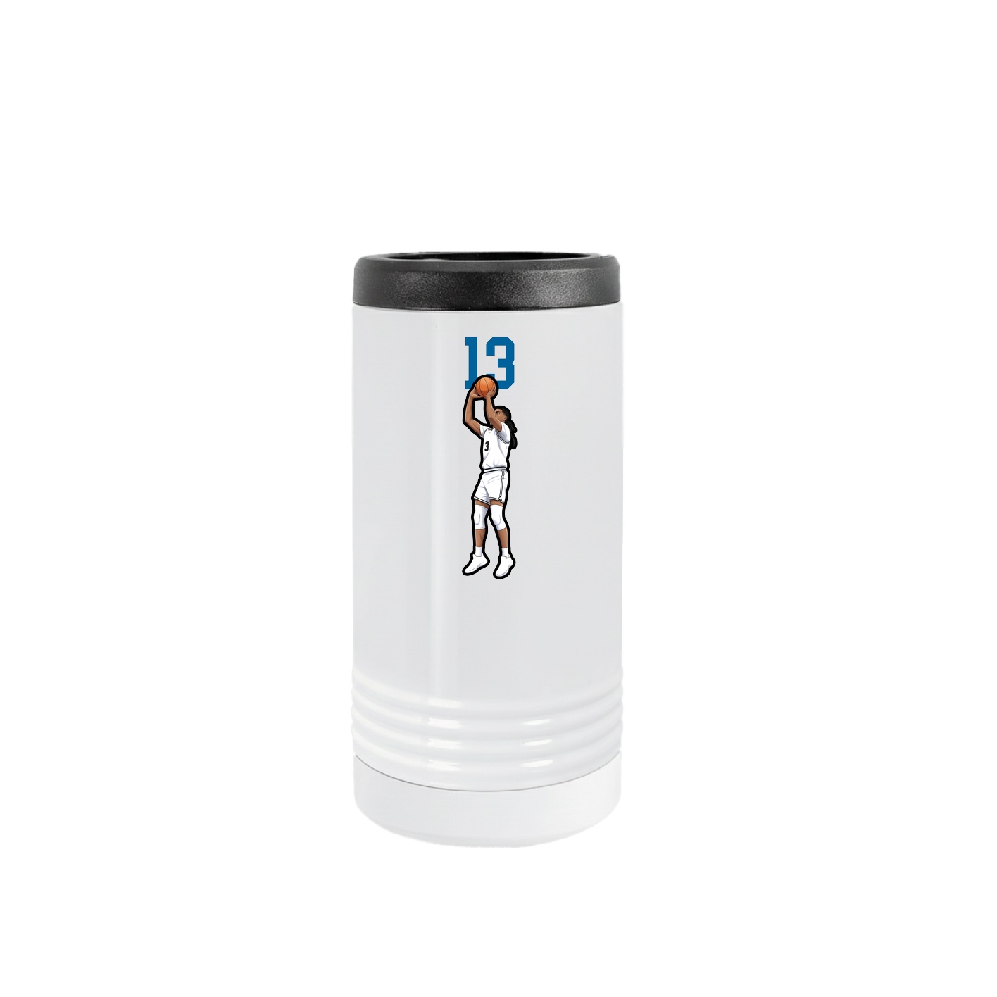 Slim Beverage Holder — Number Top in White