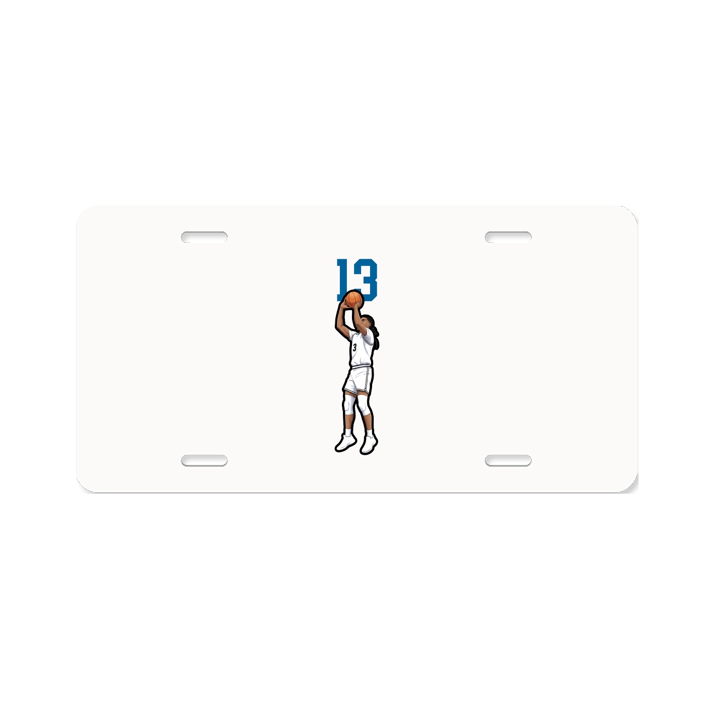 License Plate — Number Top in Classic
