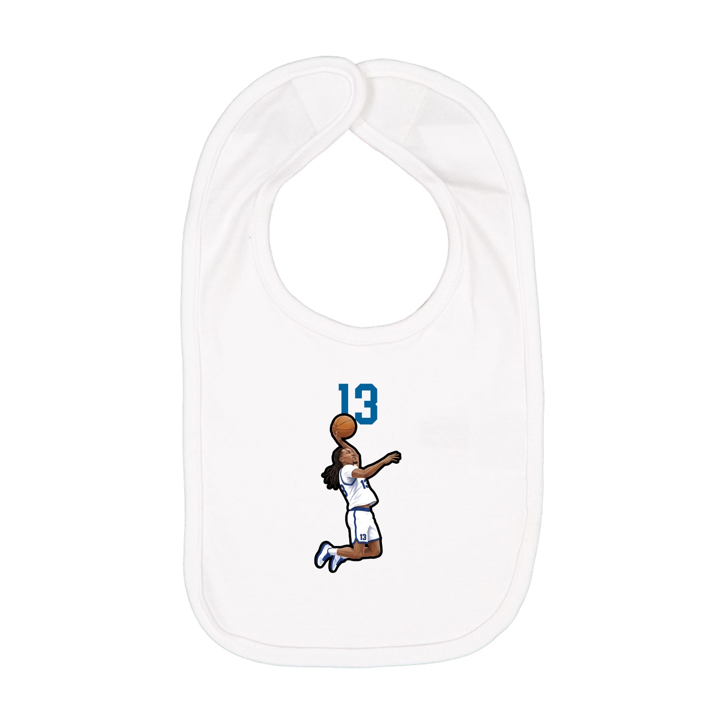 Infant Bib — Number Top in White