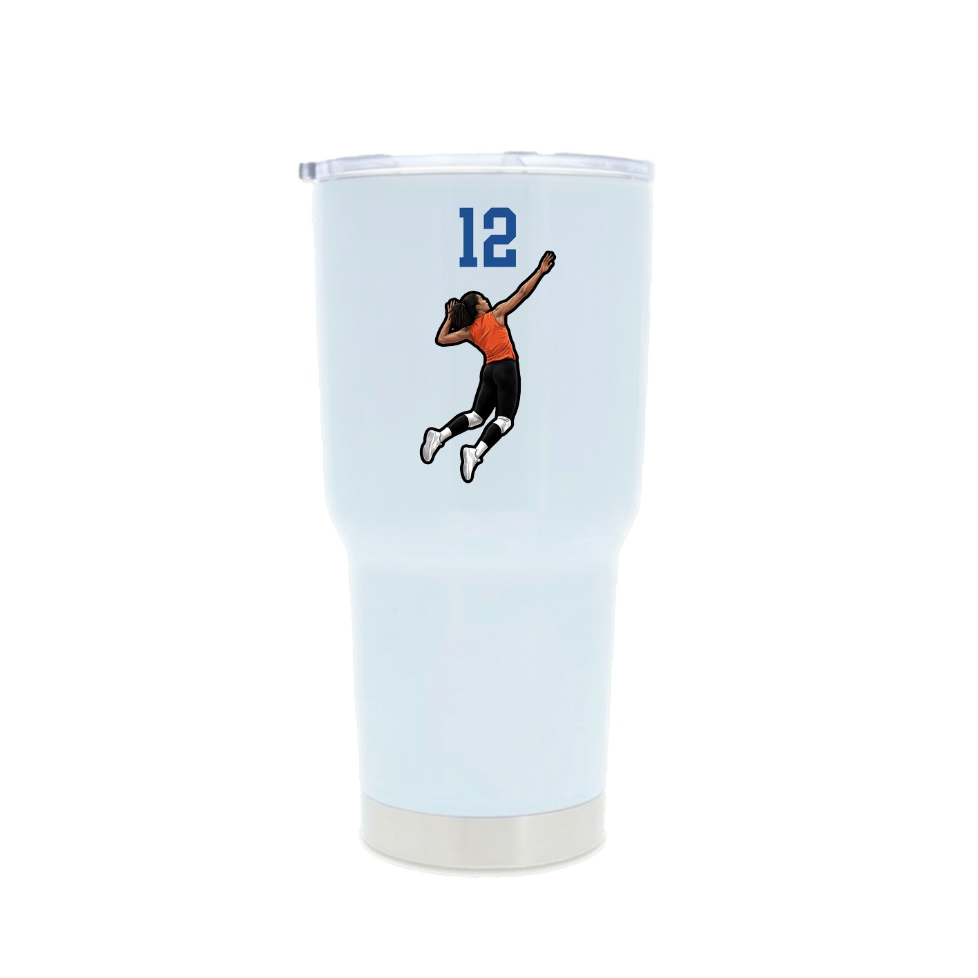 30oz Stainless Steel Tumbler — Number Top in White