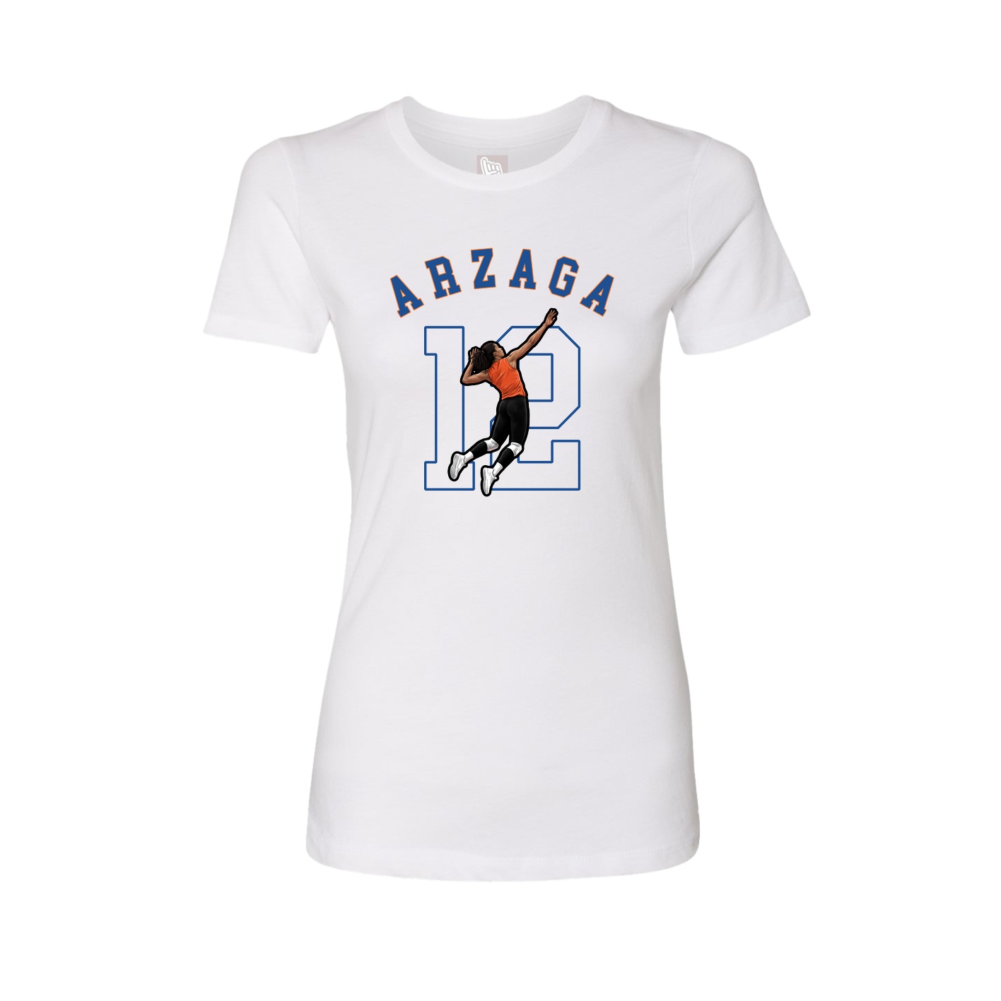 Fitted Women's Tee — Shirsey Arch in White