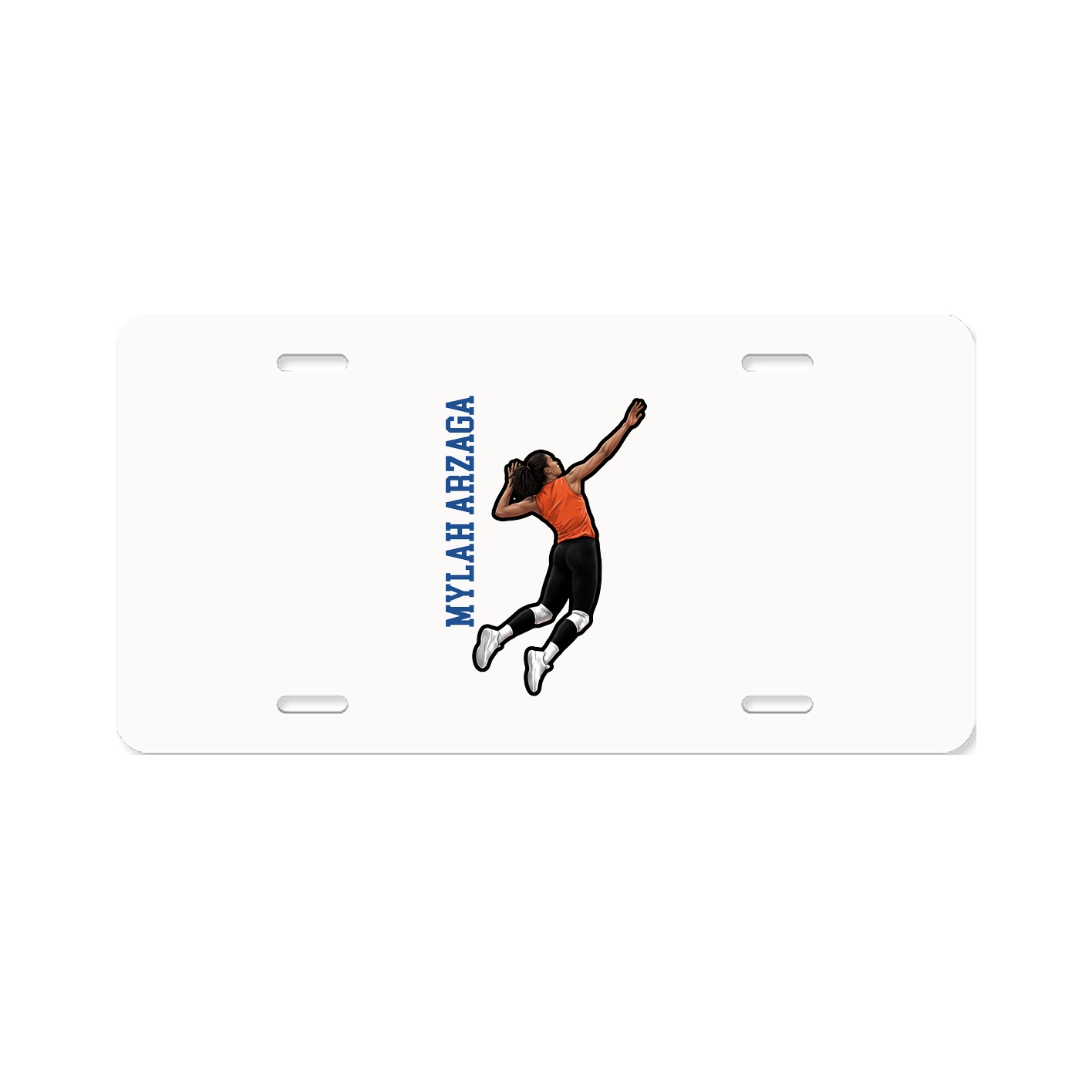 License Plate — Name Vertical in Classic