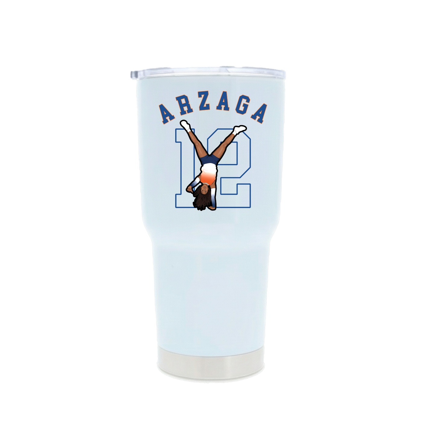 30oz Stainless Steel Tumbler — Shirsey Arch in White
