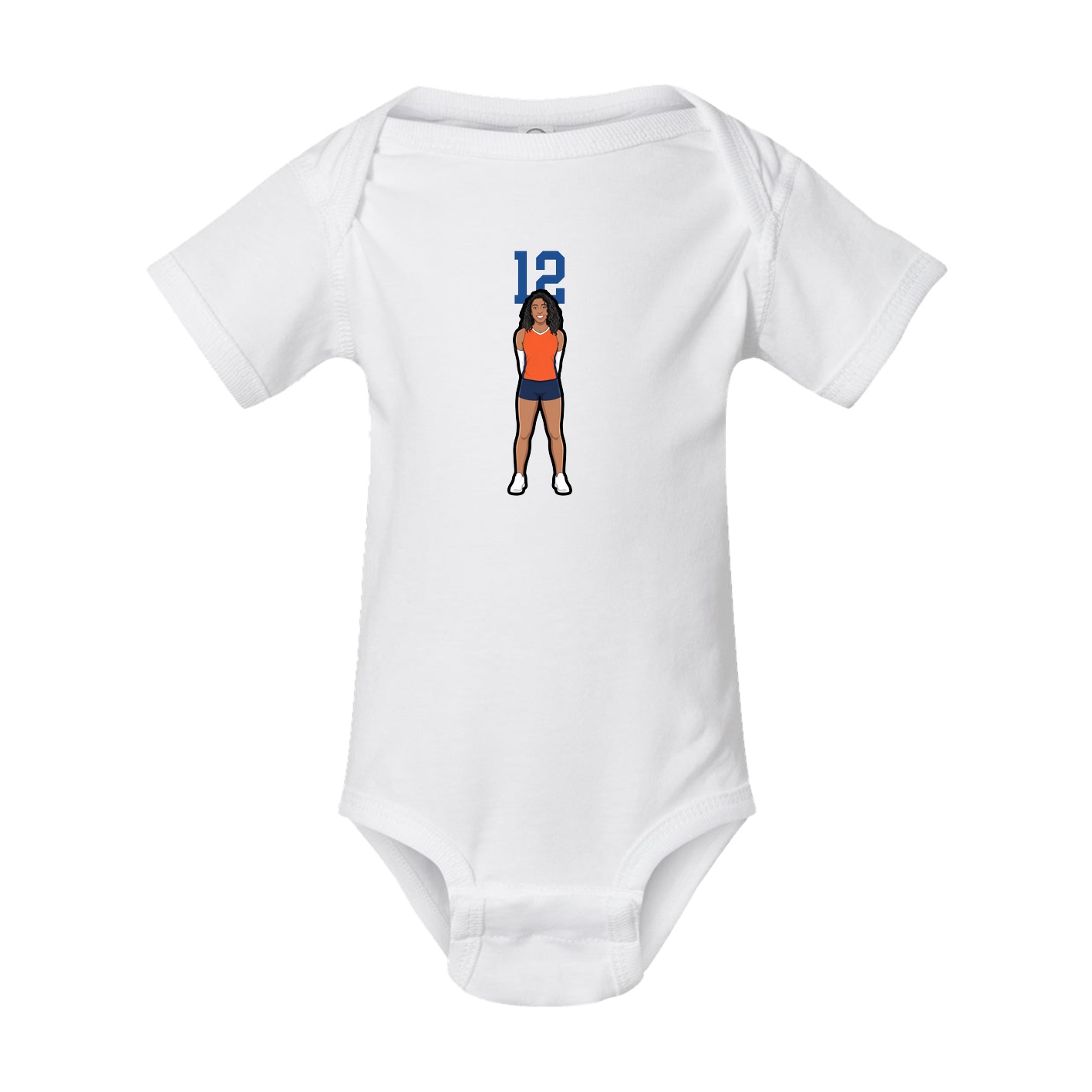 Baby Onesie — Number Top in White