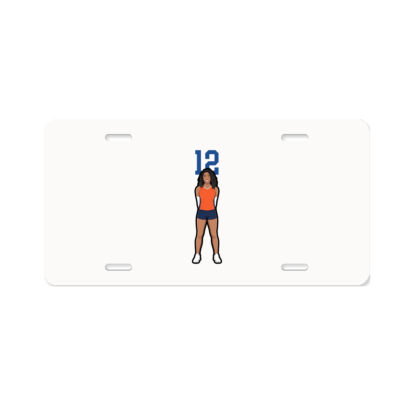 License Plate — Number Top in Classic