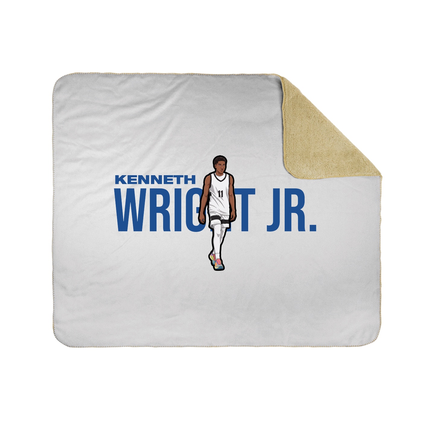 Throw Blanket — Player Name in White
