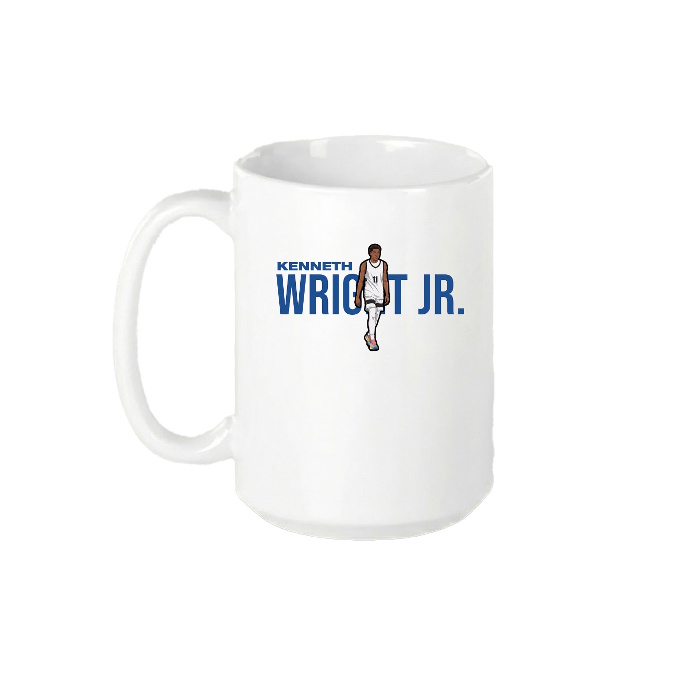 15oz Coffee Mug — Player Name in White