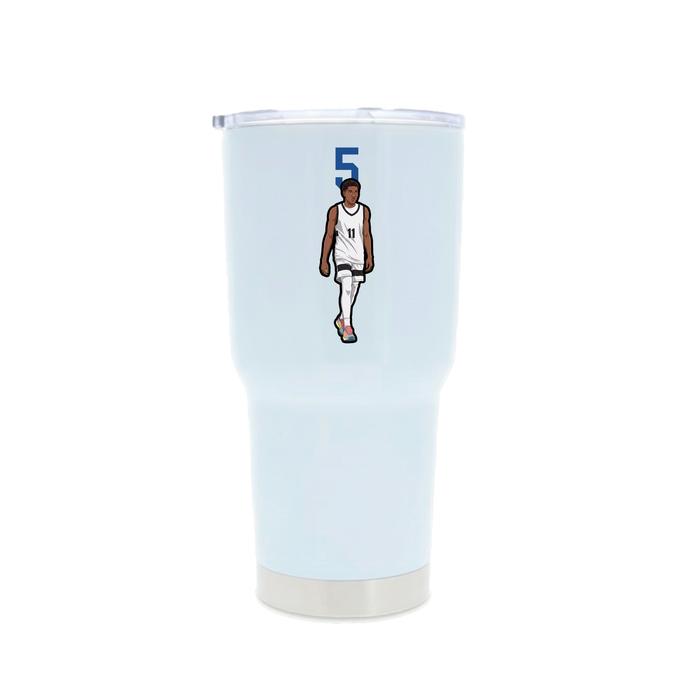30oz Stainless Steel Tumbler — Number Top in White