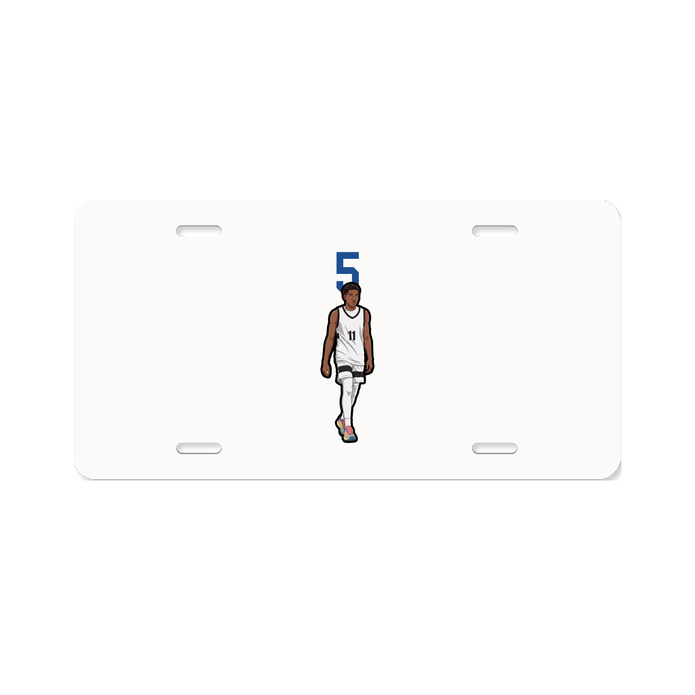 License Plate — Number Top in Classic