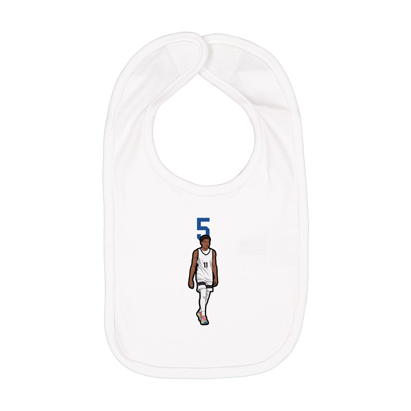 Infant Bib — Number Top in White