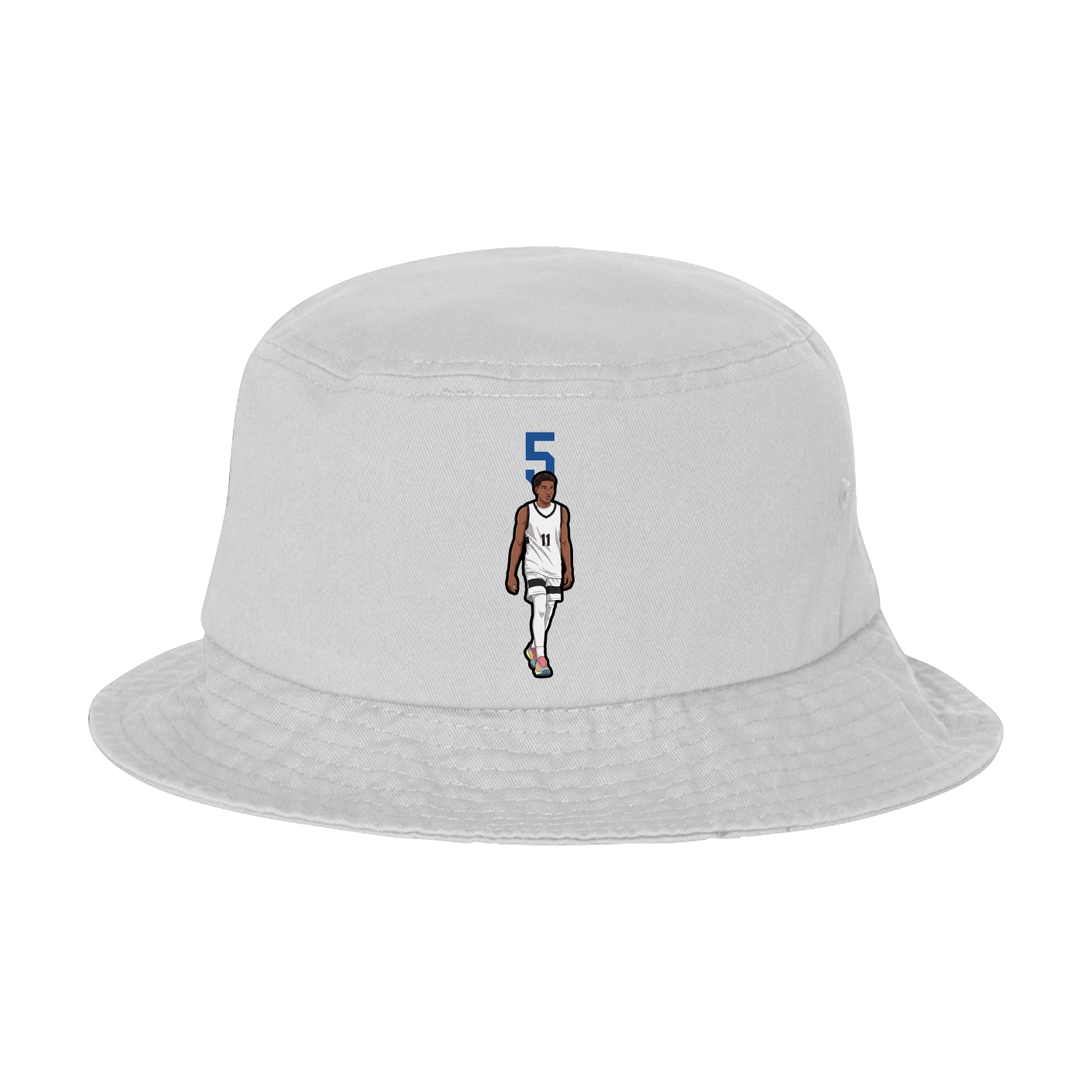Bucket Cap — Number Top in White