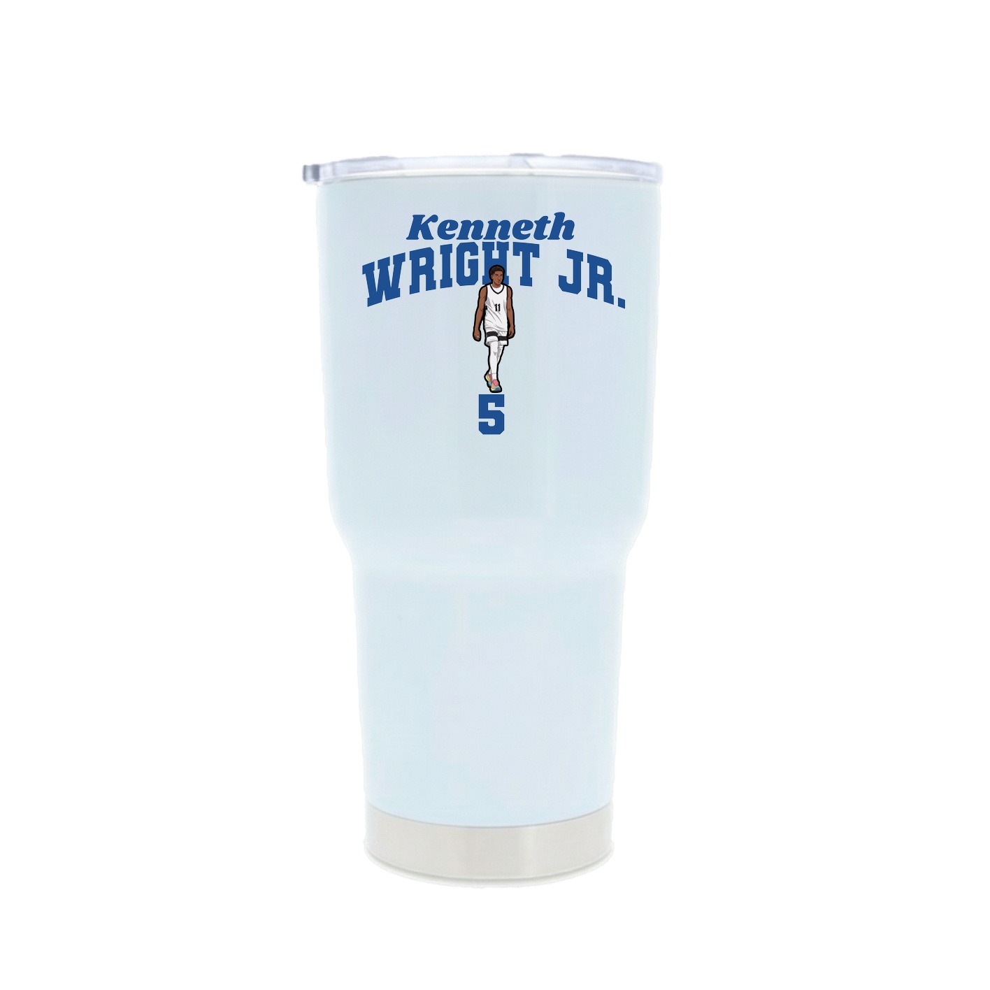 30oz Stainless Steel Tumbler — Signature Arch in White