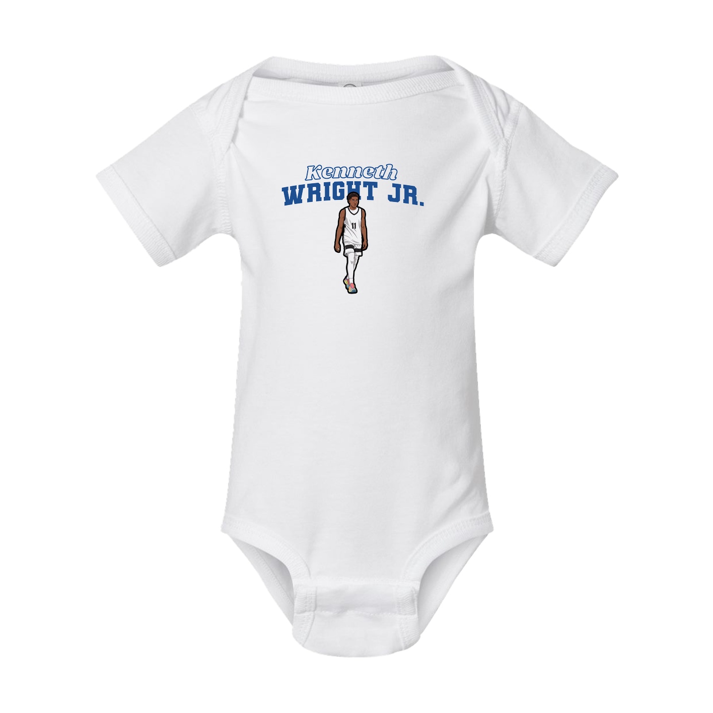 Baby Onesie — Name Arch in White