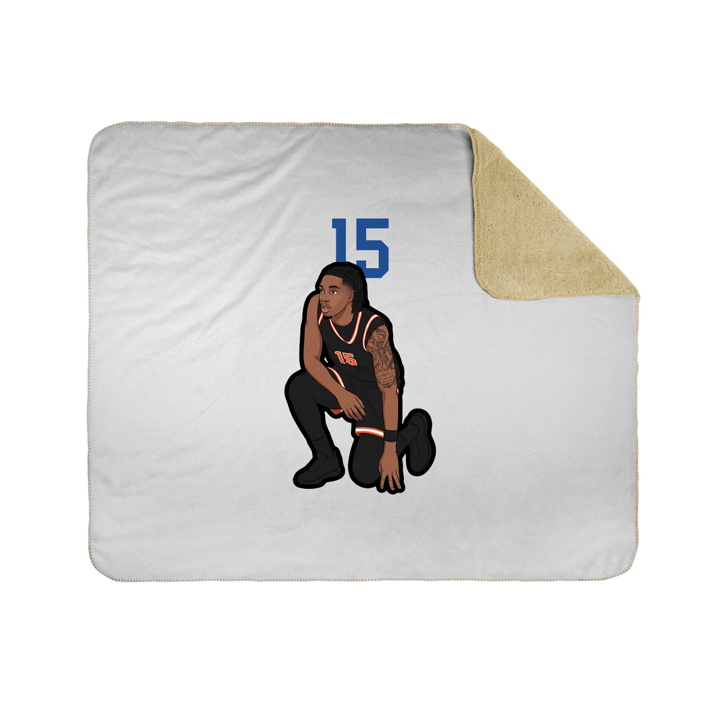 Throw Blanket — Number Top in White