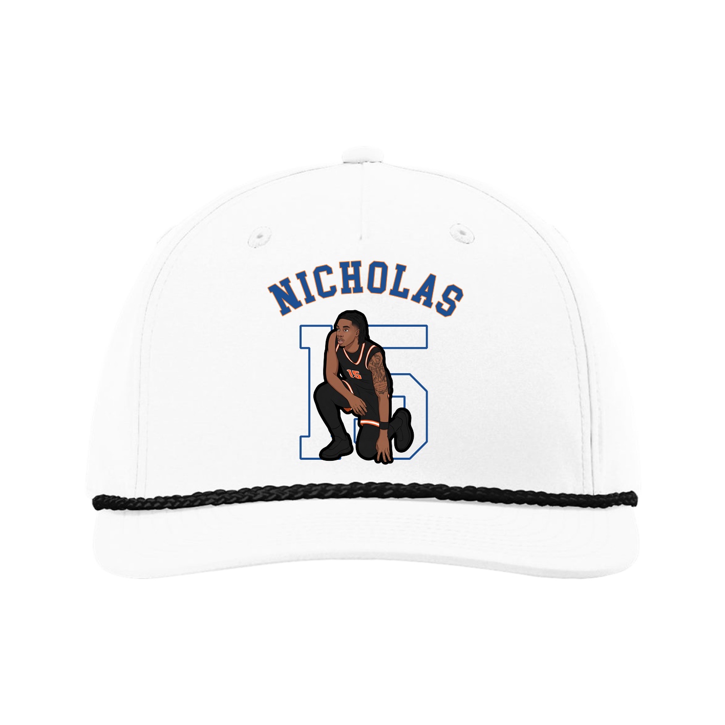 Five-Panel Classic Rope Cap — Shirsey Arch in White
