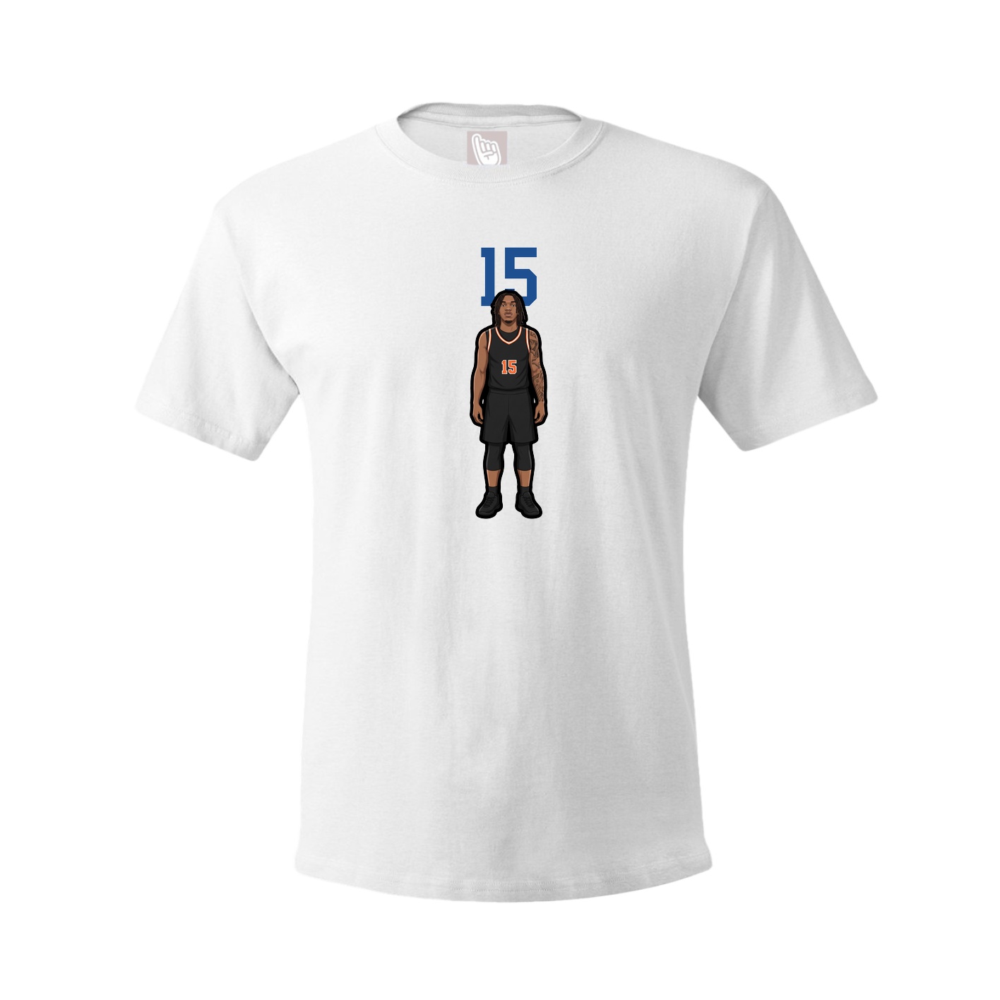 Youth Tee — Number Top in White