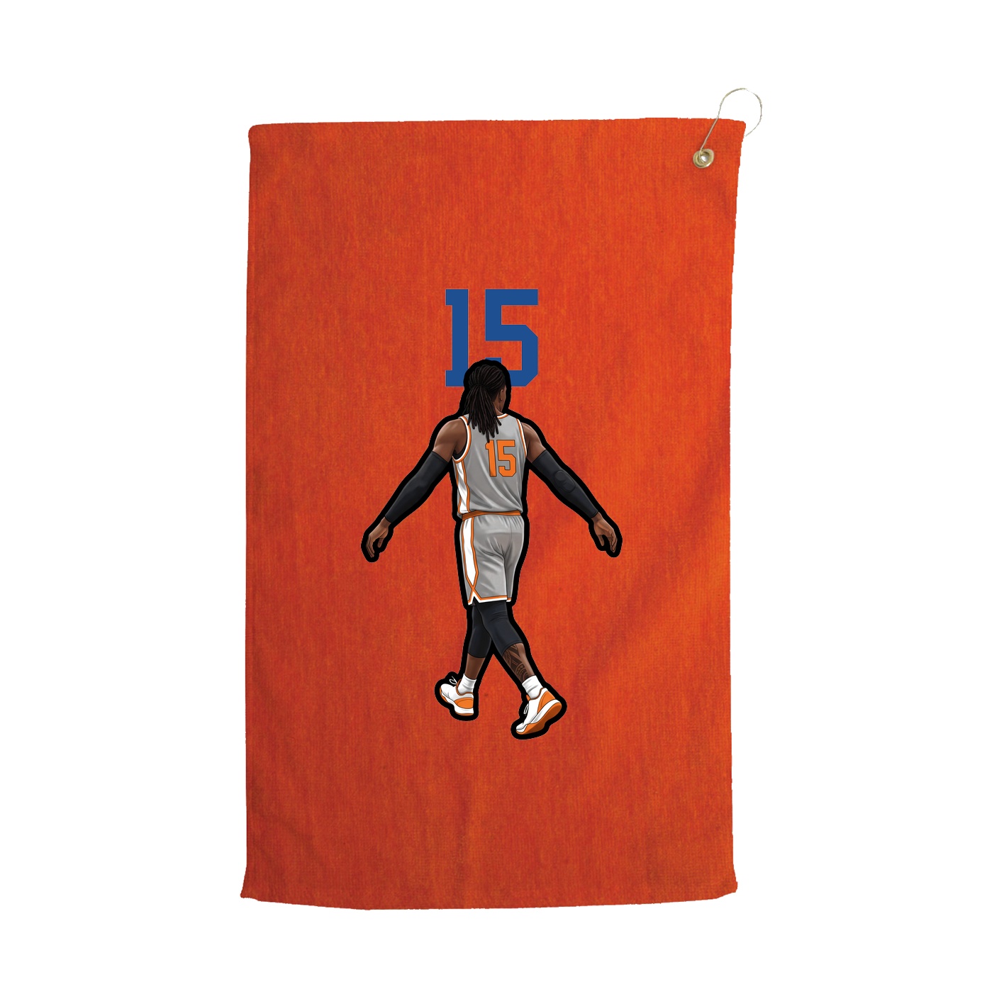 Golf Towel — Number Top in Orange