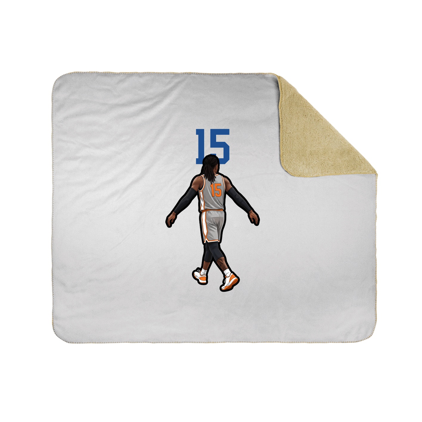 Throw Blanket — Number Top in White