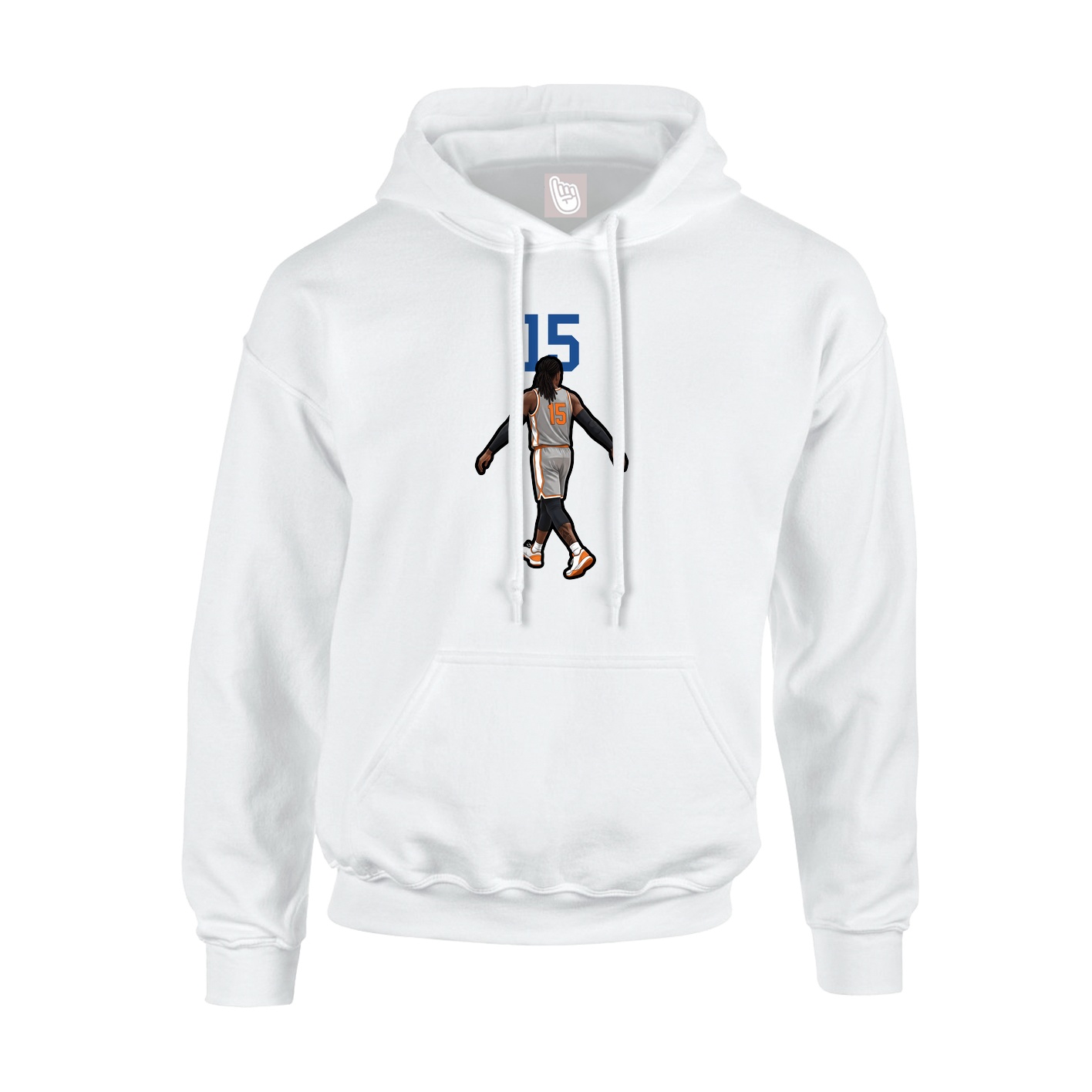 Youth Hoodie — Number Top in White
