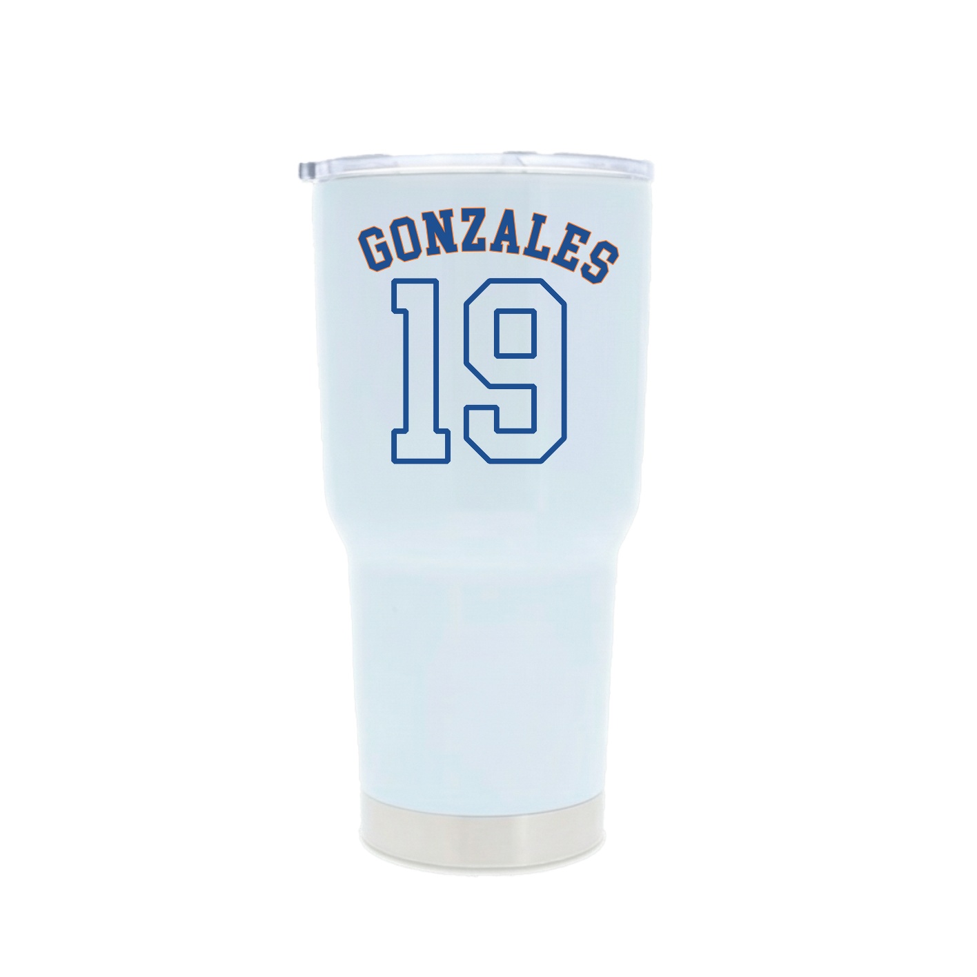 30oz Stainless Steel Tumbler — Shirsey Arch in White