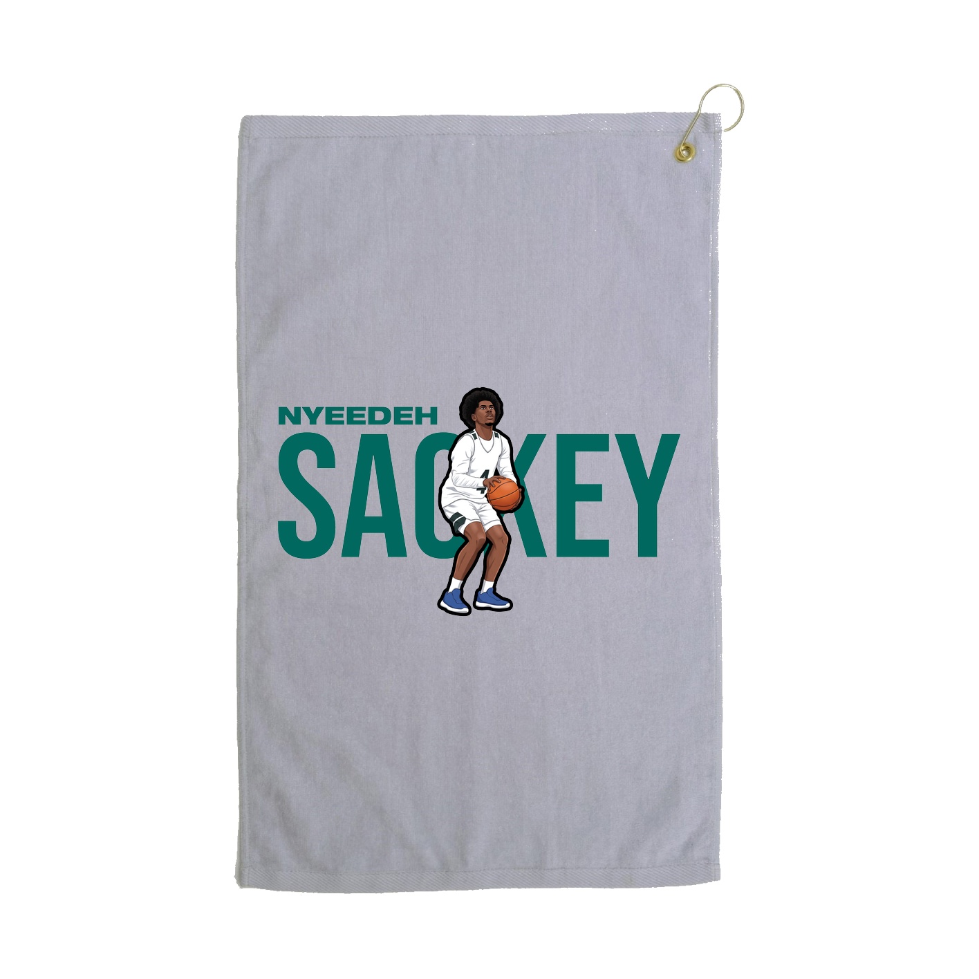 Golf Towel — Player Name in Grey