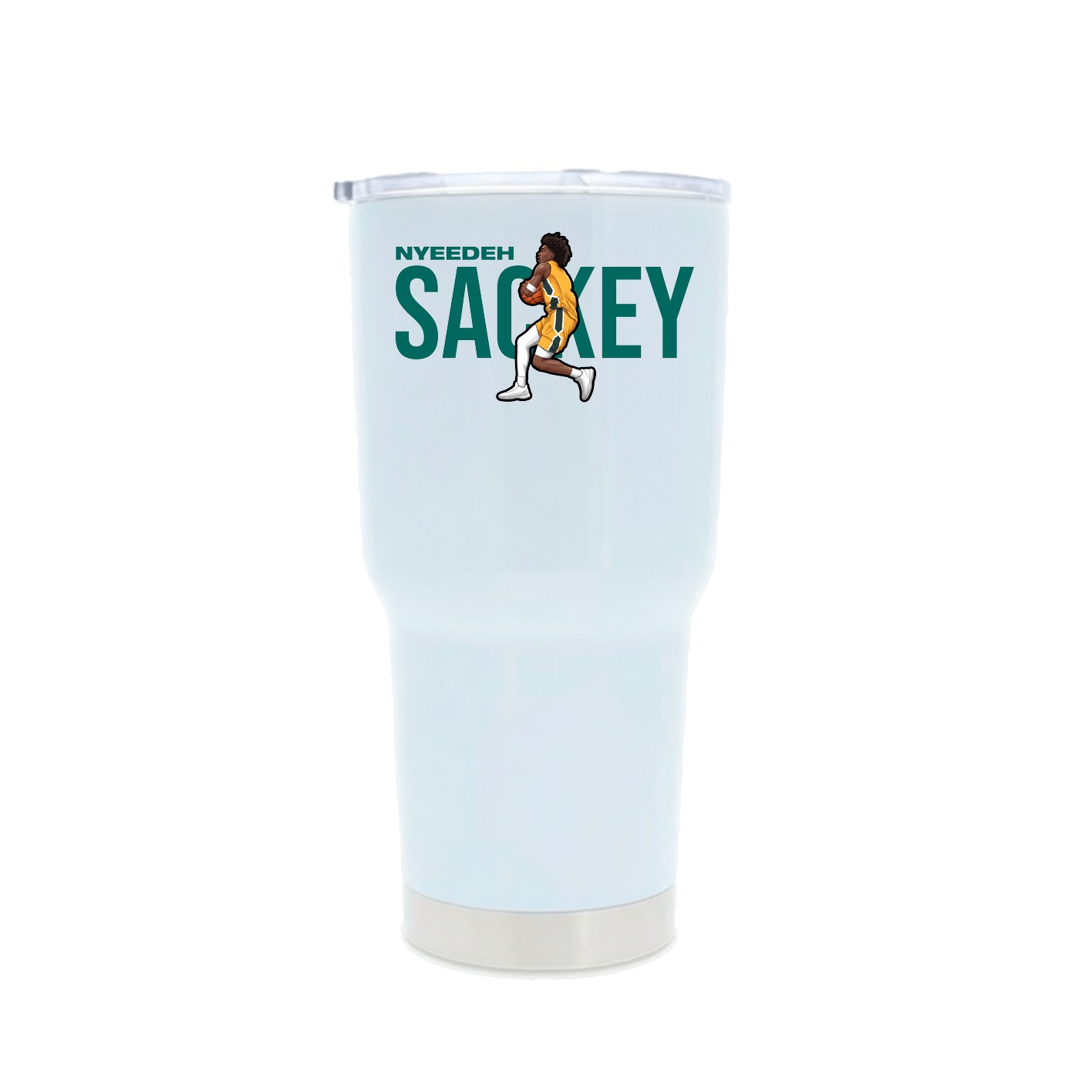 30oz Stainless Steel Tumbler — Player Name in White