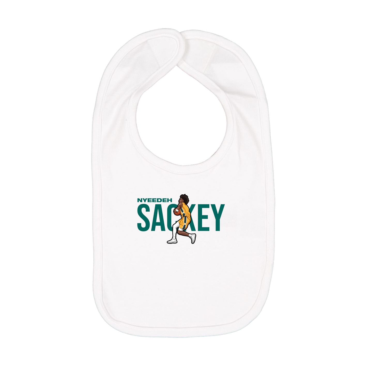 Infant Bib — Player Name in White